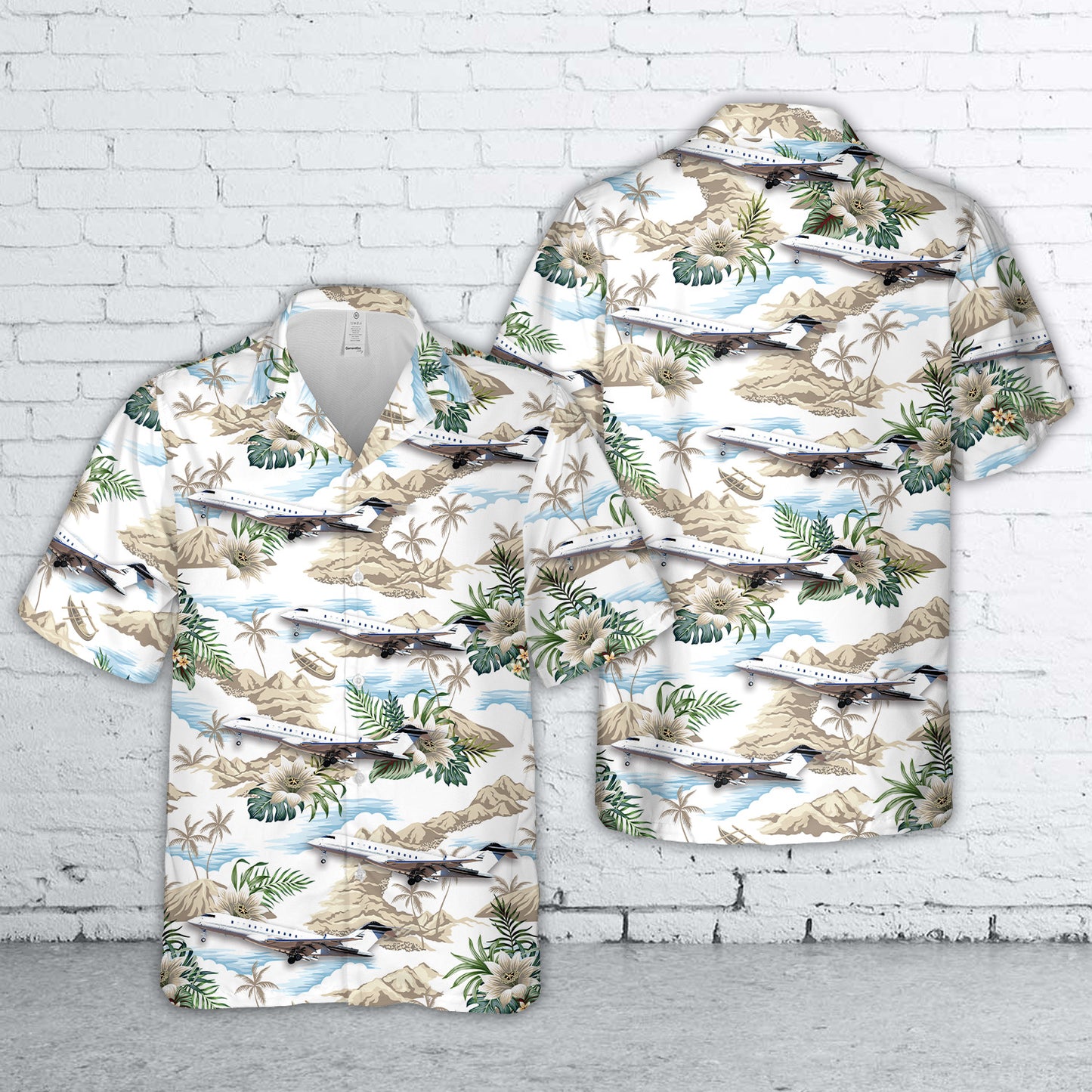 Bombardier Global 6000 Hawaiian Shirt