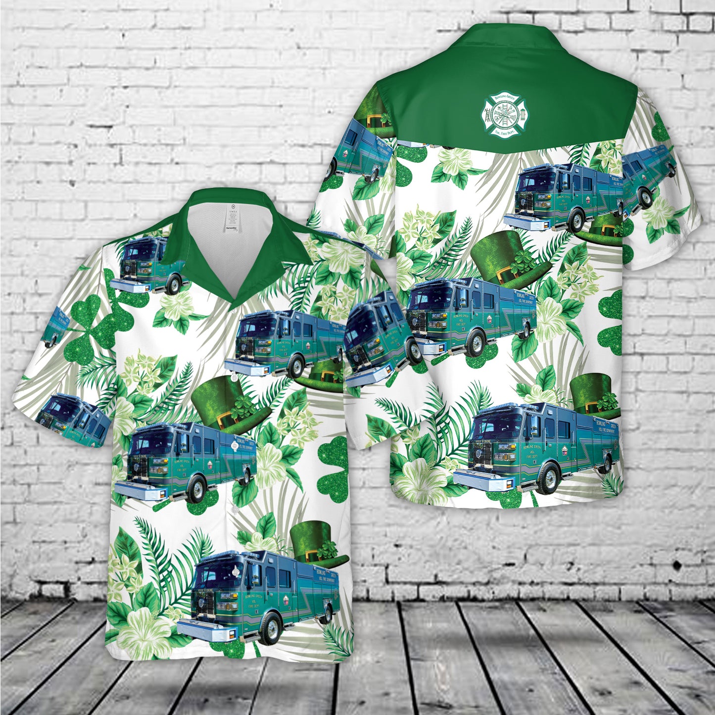 Bowling Green Fire Company, MD Patrick'S Day Hawaiian Shirt