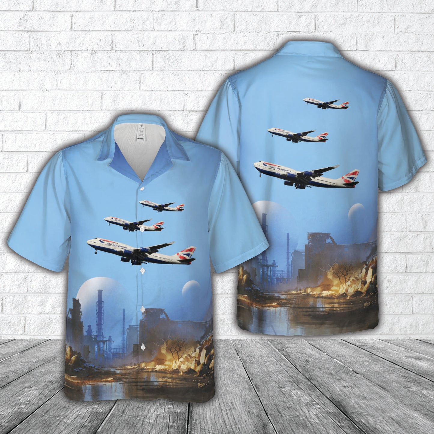 British Airways Boeing 747 'Queen of the Skies' Hawaiian Shirt