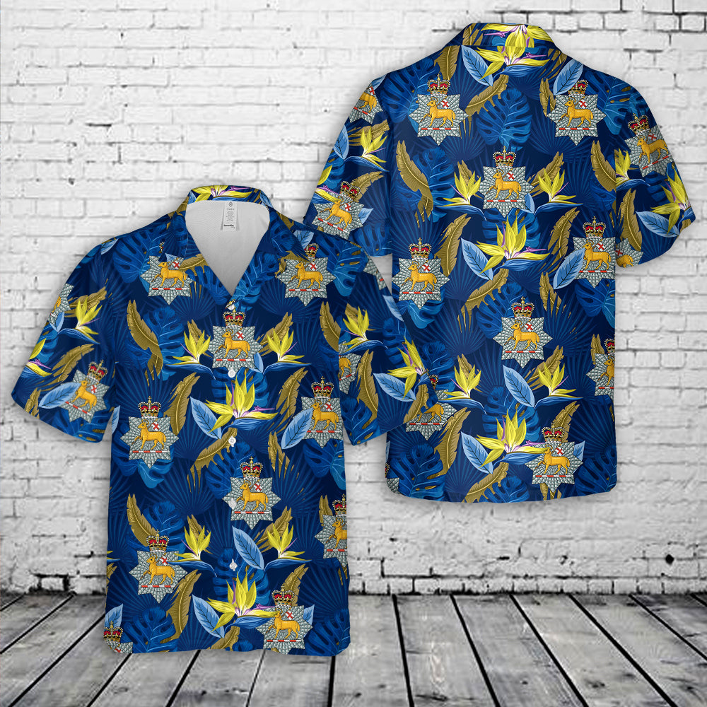 British Army Queen's Royal Surrey Regiment Hawaiian Shirt