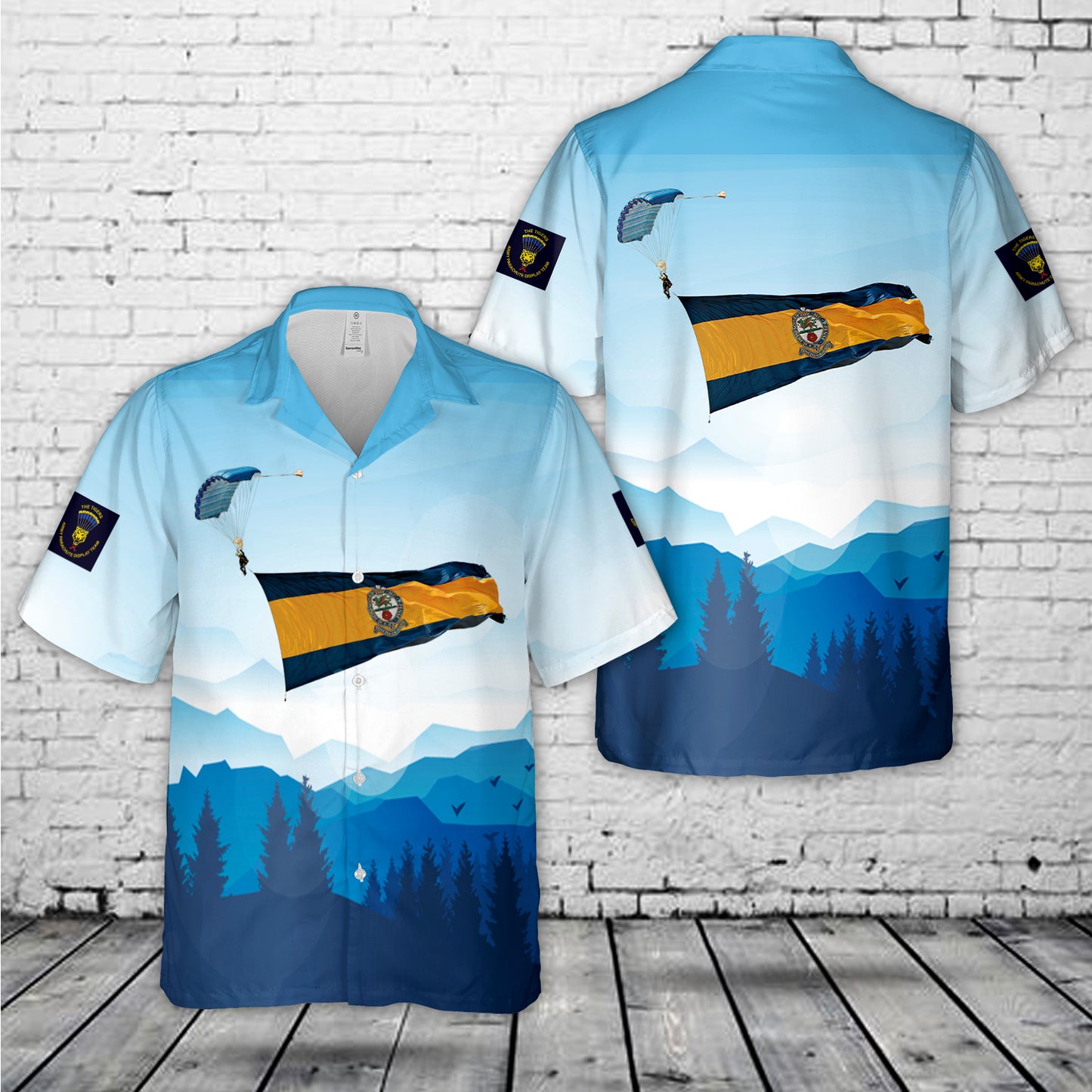 British Army Tiger Army Parachute Display Team Hawaiian Shirt