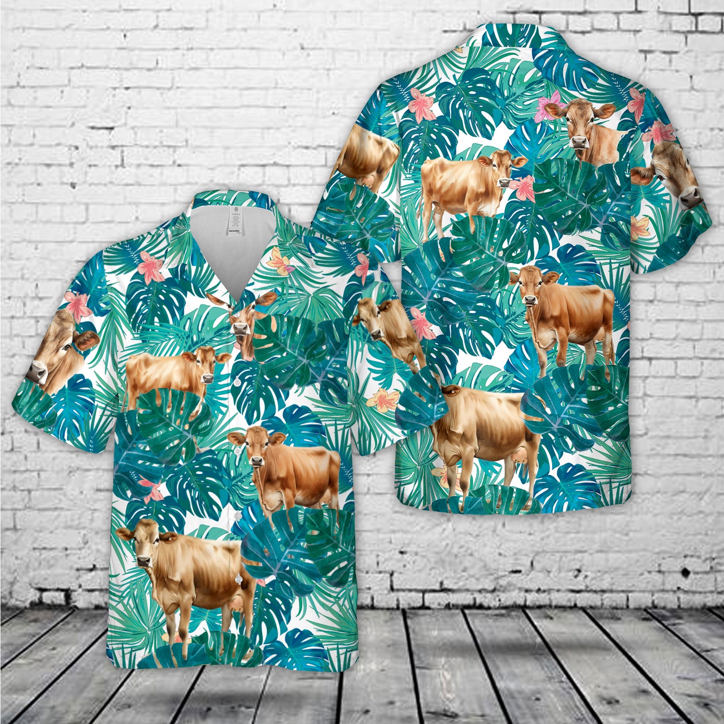 Brown Swiss Cow Hawaiian Shirt