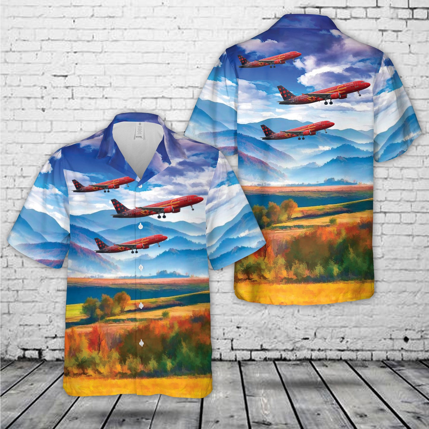 Brussels Airlines (Red Devils & Red Flames Livery) Airbus A320-214 Hawaiian Shirt