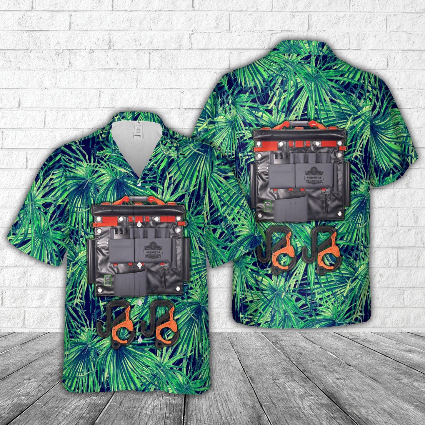 Bucket Truck Tool Board with Locking Aerial Bucket Hooks Kit Hawaiian Shirt