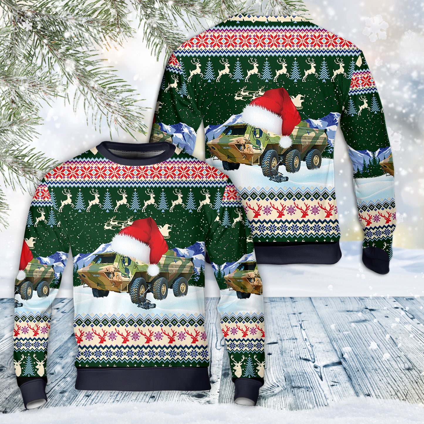 Bundeswehr TPz 1A8A5 Fuchs Christmas AOP Sweater