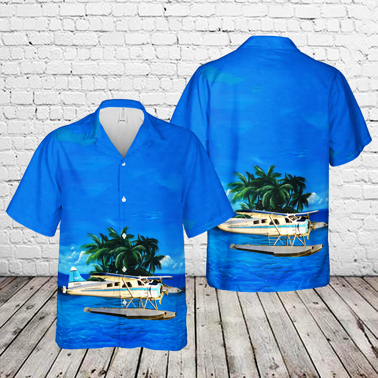 C-FJFQ - deHavilland Canada DHC-2 Beaver - Van City Seaplanes Hawaiian Shirt