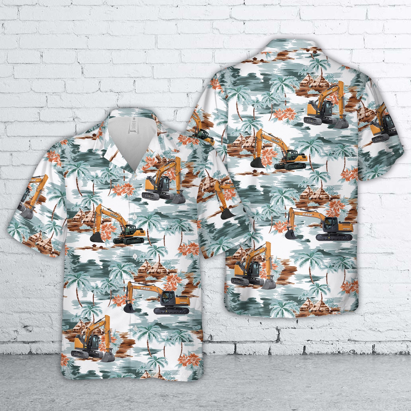 CASE Excavator Hawaiian Shirt