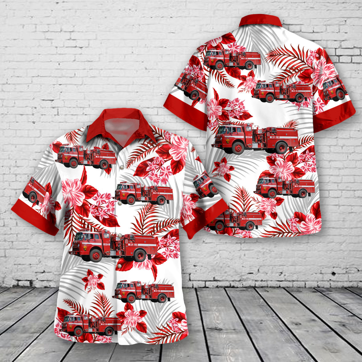 CDF - FORD FIRE TRUCK 1284 Hawaiian Shirt