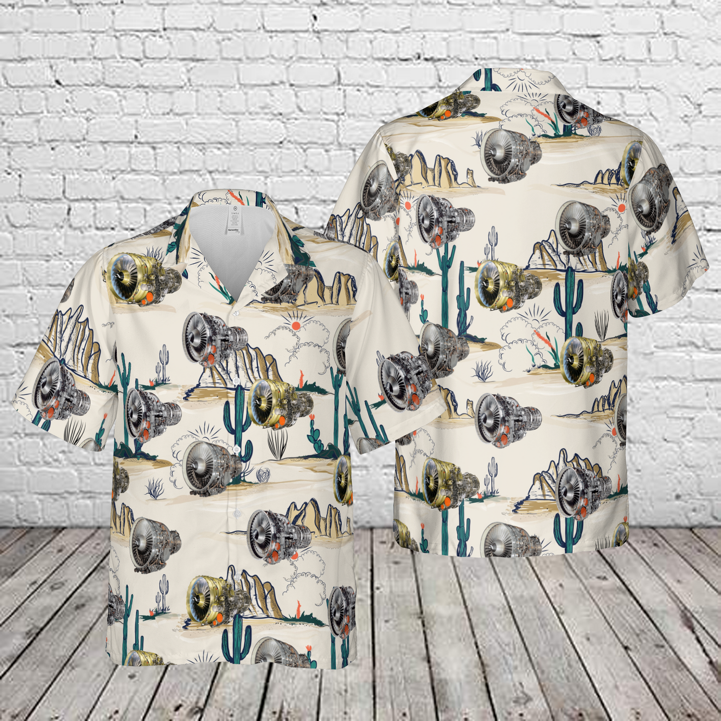 CFM International CFM56 Aircraft Engine Hawaiian Shirt