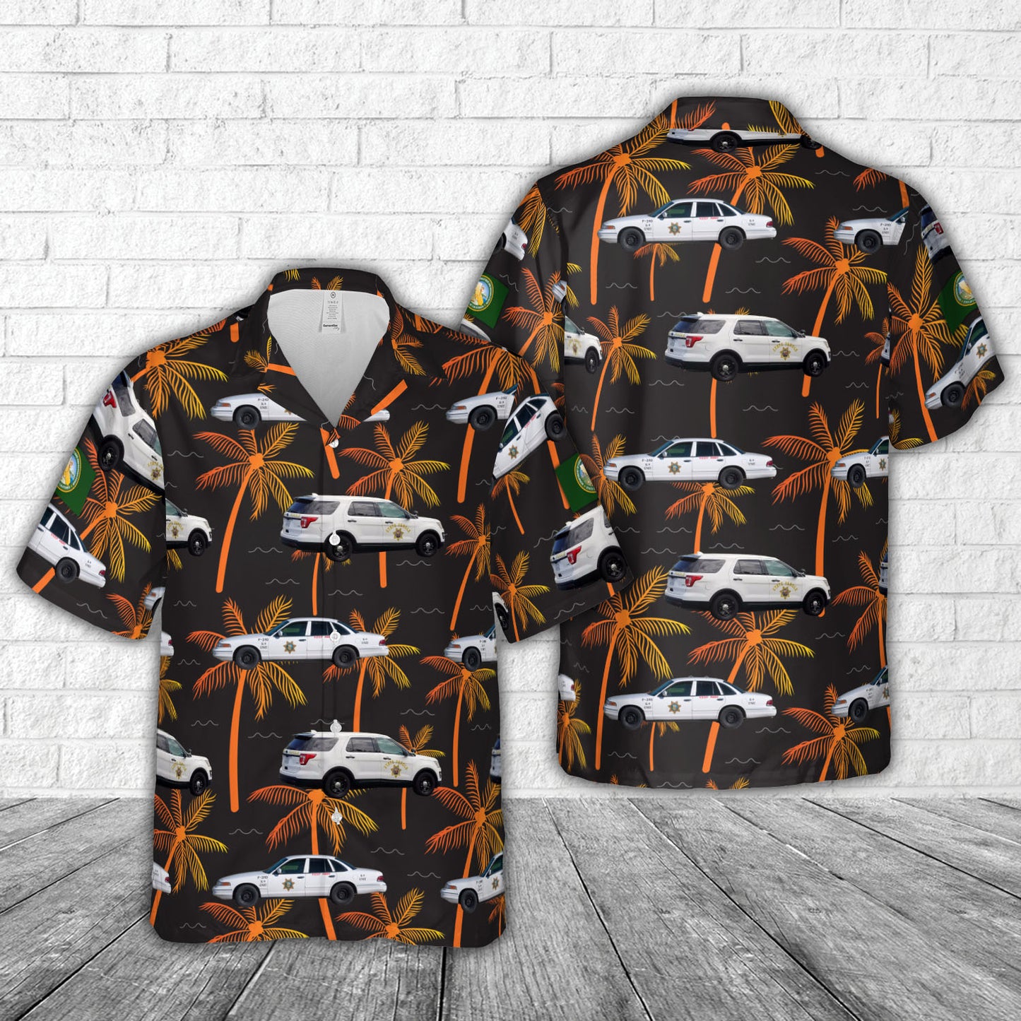 California Department of Corrections and Rehabilitation Crown Vic K9 Hawaiian Shirt