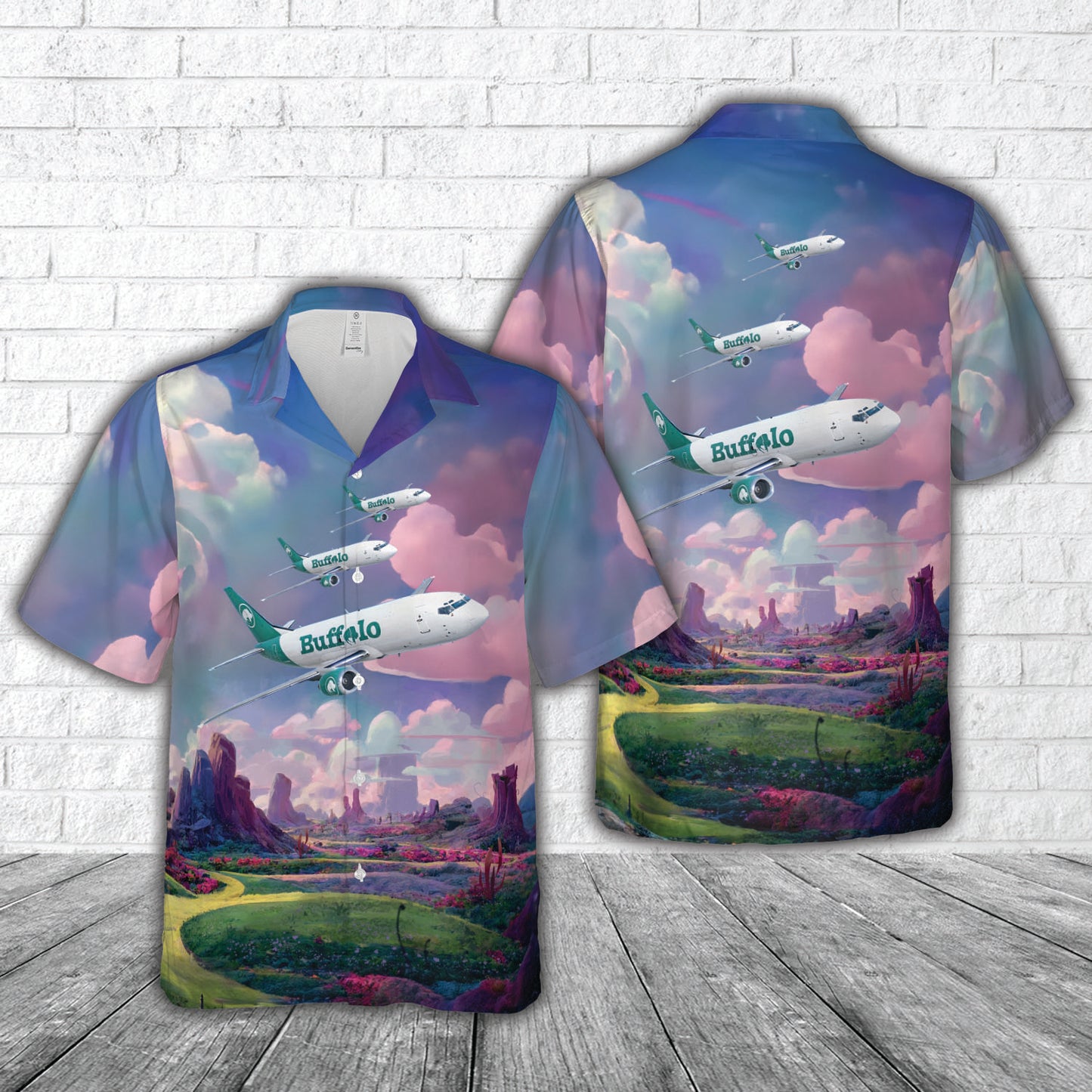 Canada Buffalo Airways Boeing 737 Hawaiian Shirt