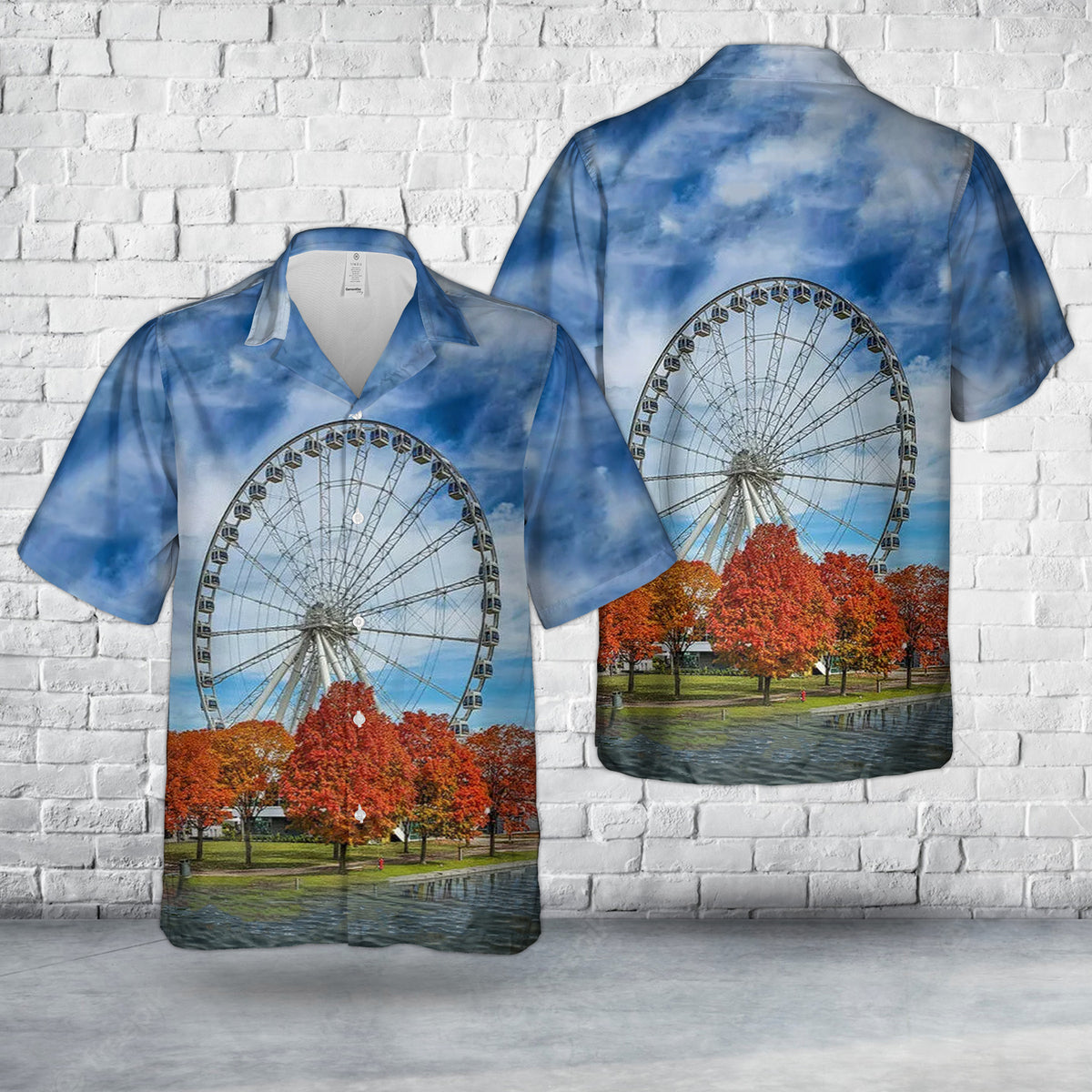 Canada Grande roue de Montréal Ferris wheel Hawaiian Shirt