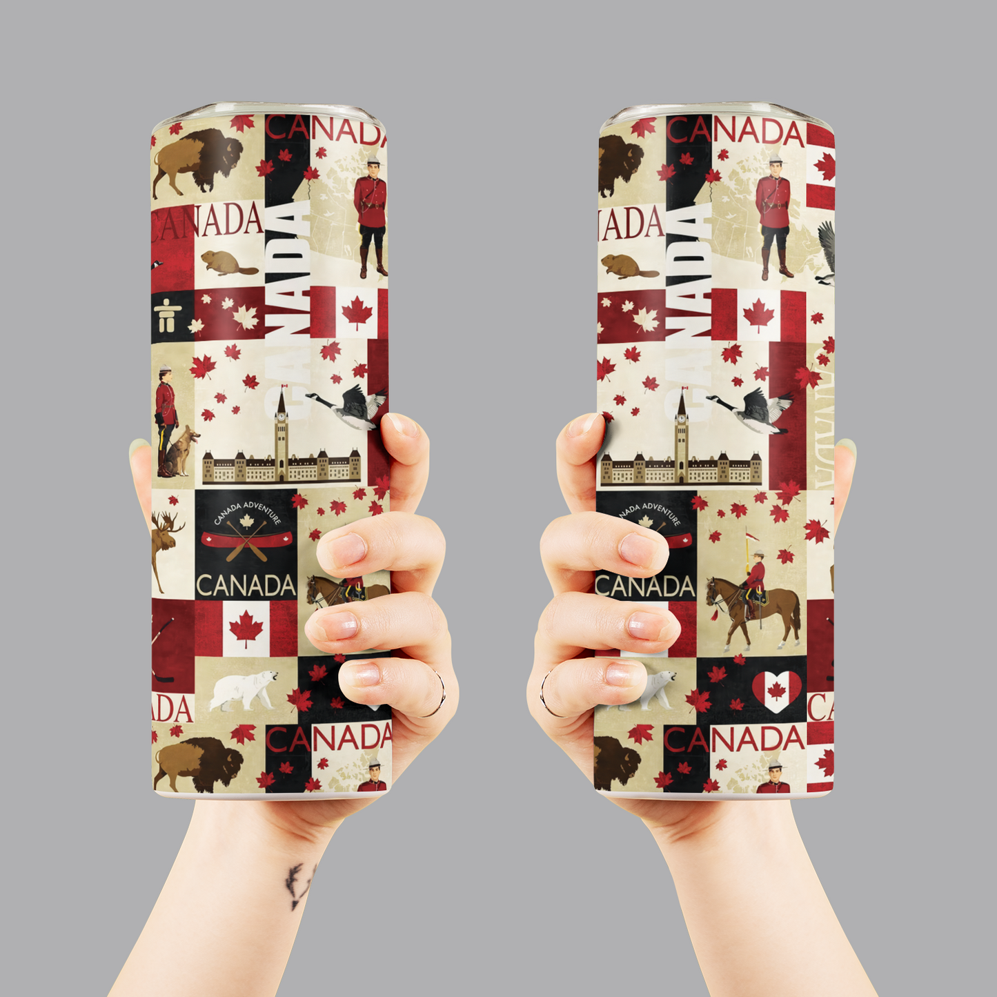 Canada Skinny Tumbler Stainless Steel with Lids 20OZ