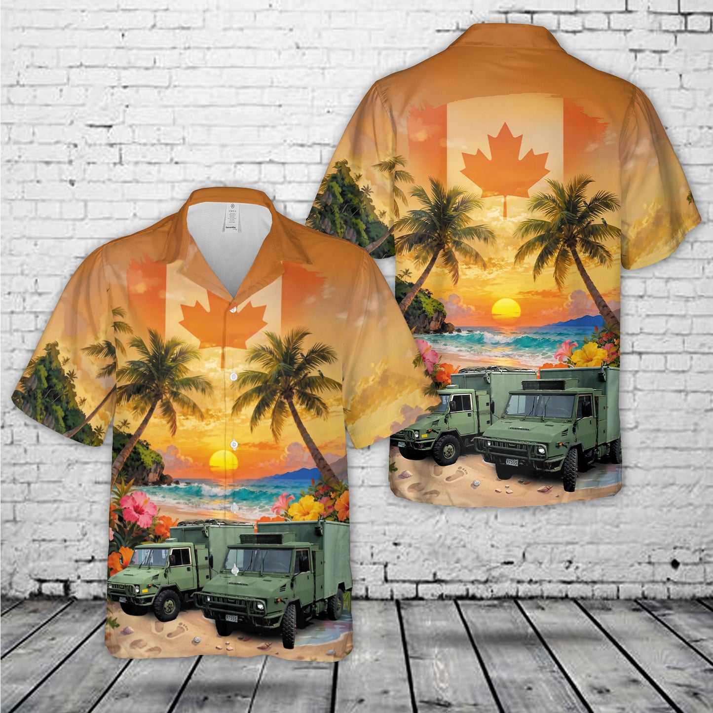 Canadian Army LSVW Command Post Hawaiian Shirt
