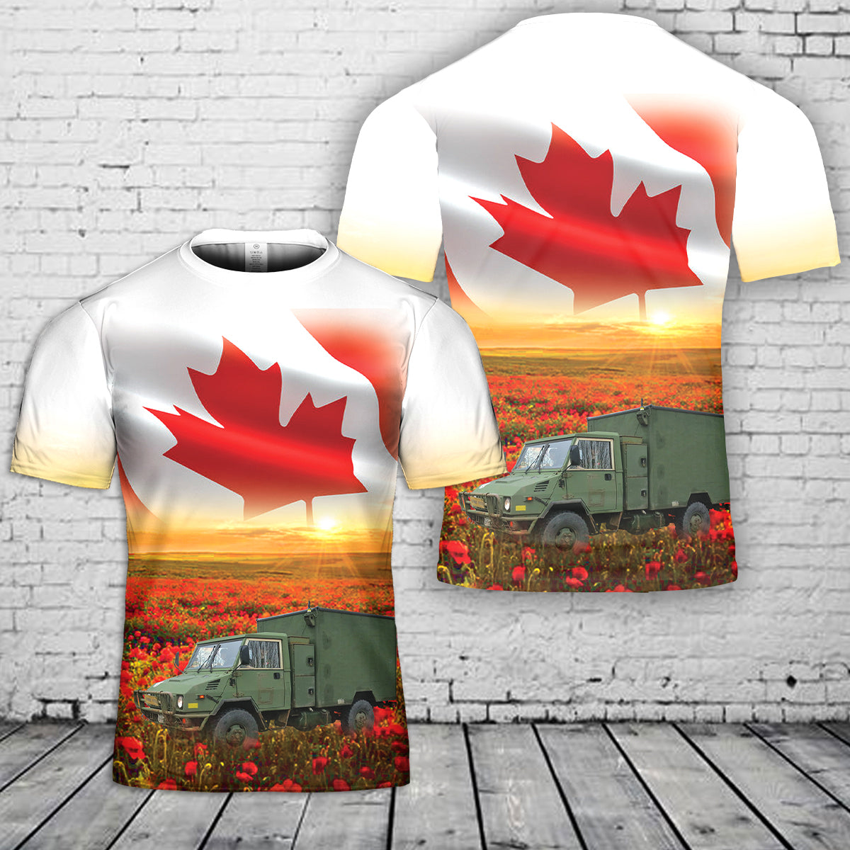 Canadian Army LSVW Military Truck, Remembrance Day 3D T-shirt