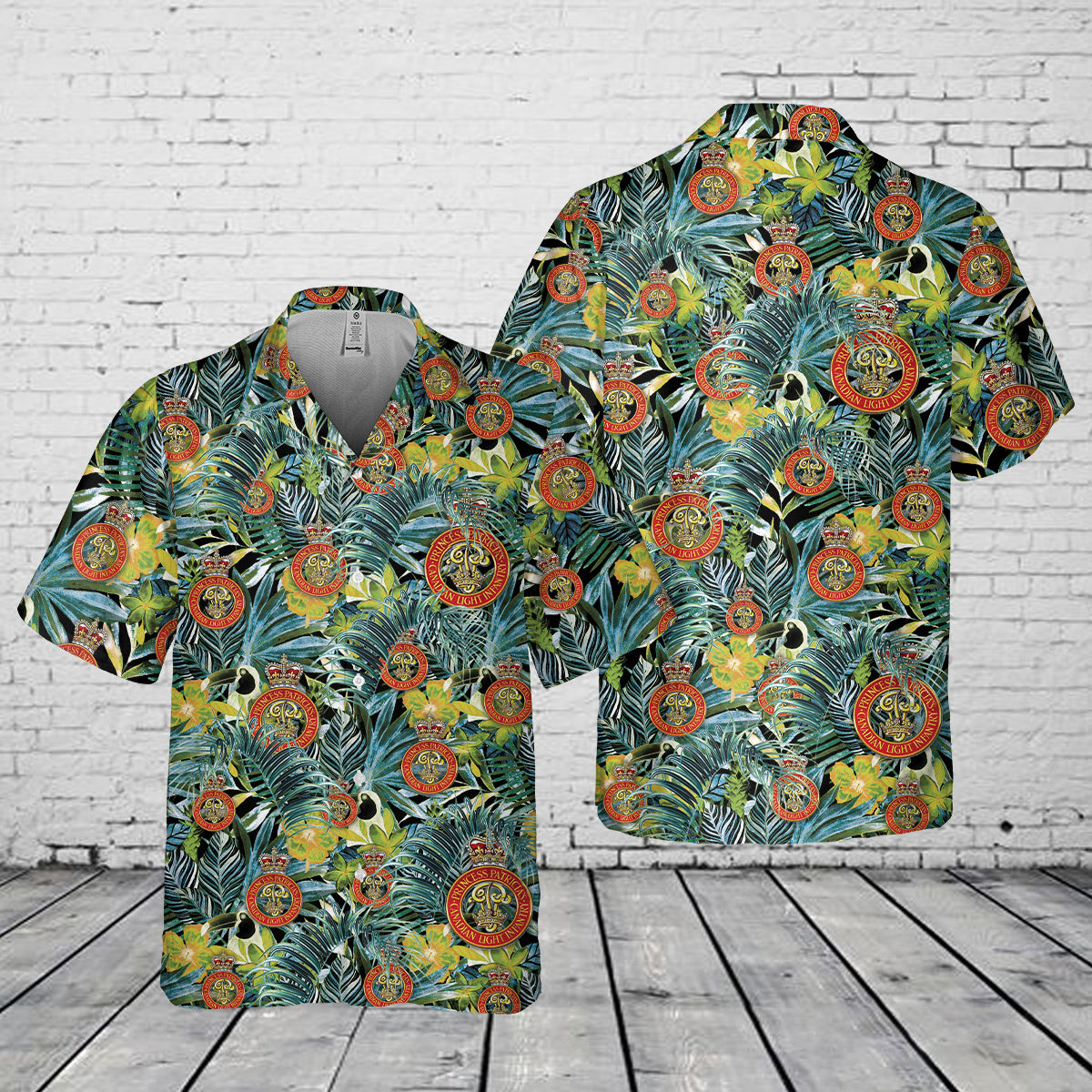 Canadian Army Princess Patricia's Canadian Light Infantry Pocket Hawaiian Shirt
