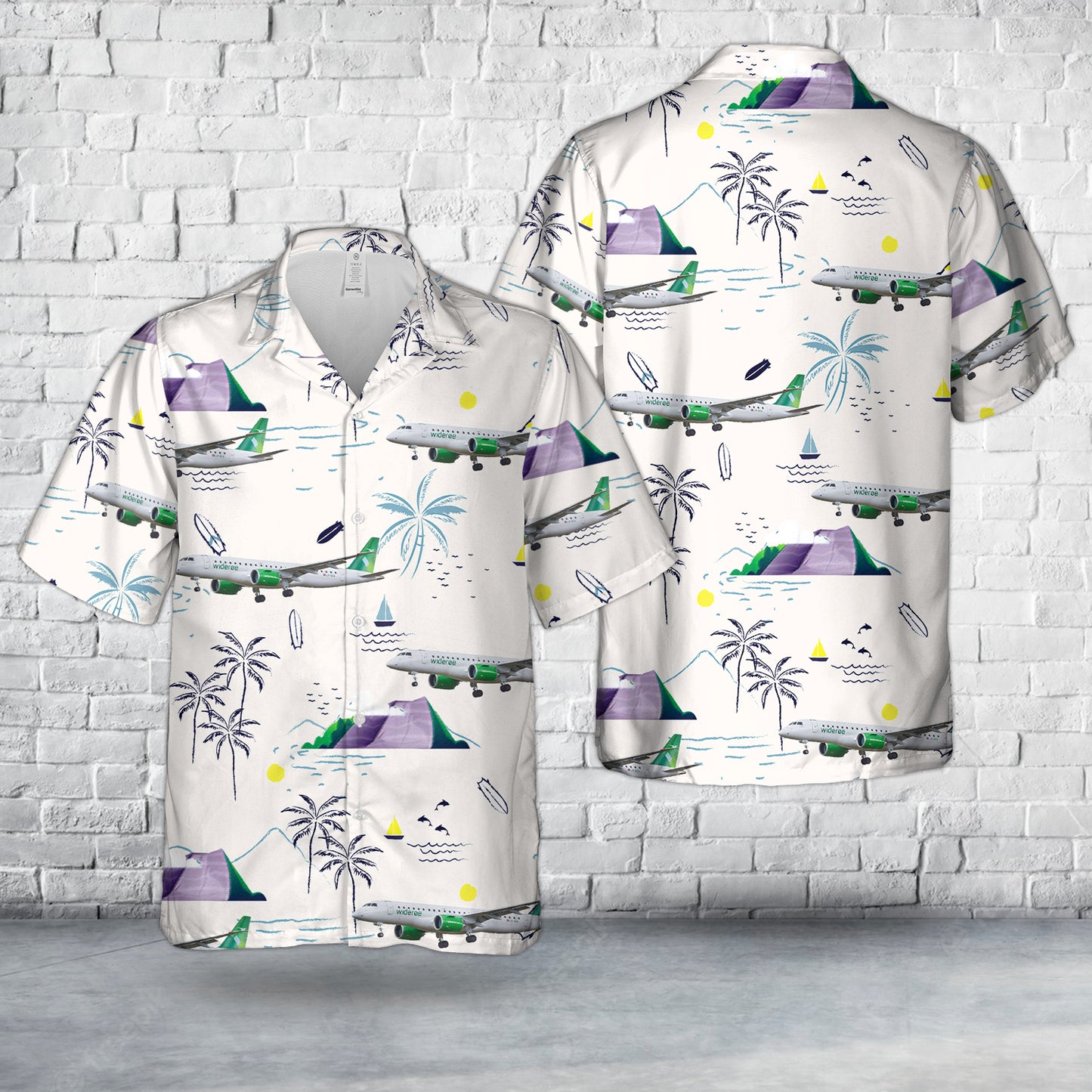 Widerøe Embraer E190-E2 LN-WEA Hawaiian Shirt