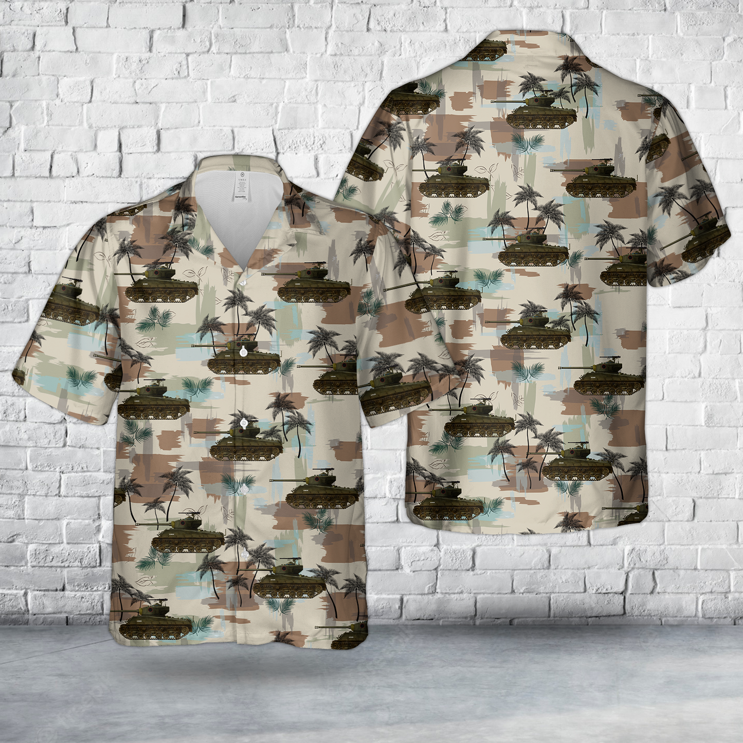 Canadian Army Sherman Tank C Squadron Korea 1951 Hawaiian Shirt