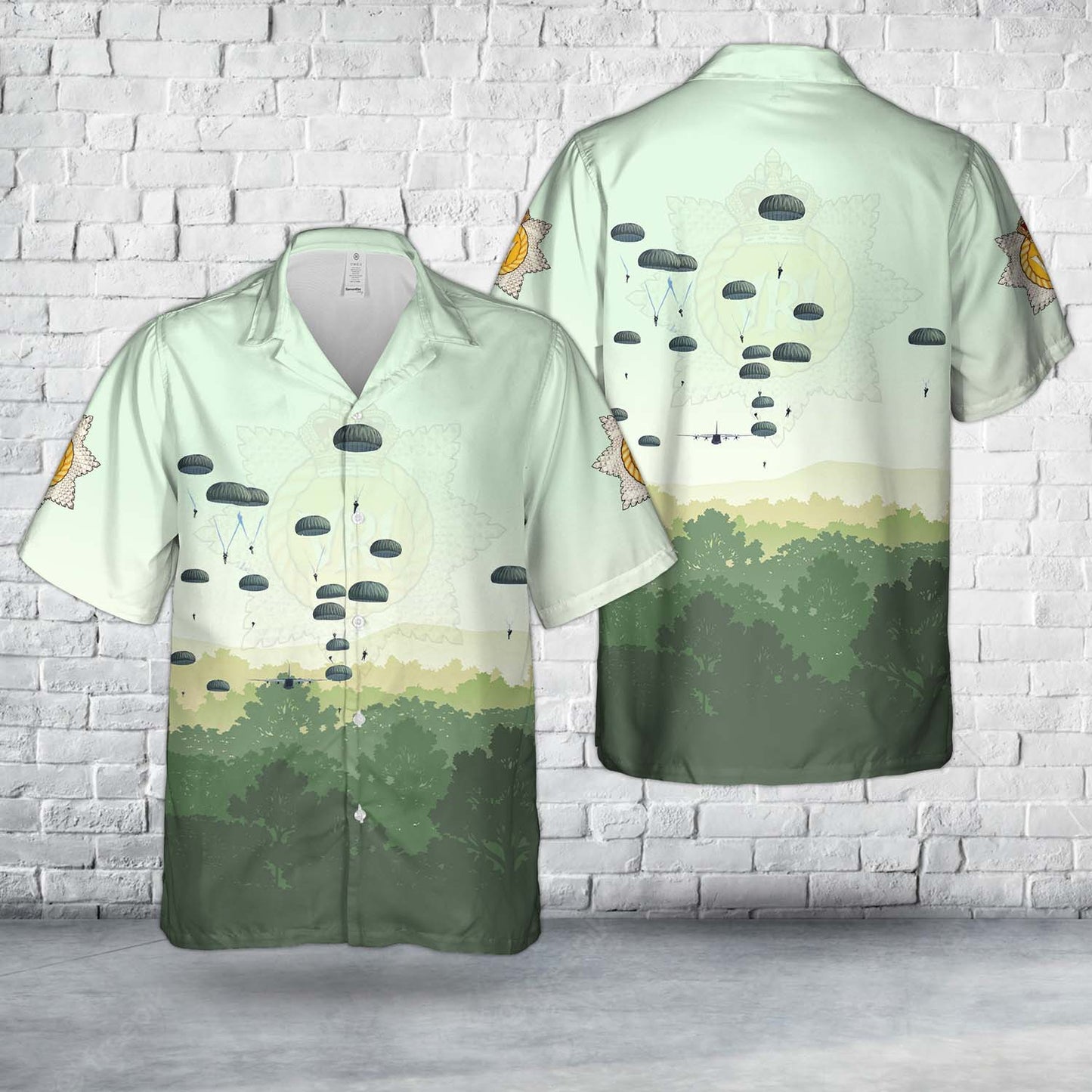 Canadian Army Soldiers from 3rd Battalion, The Royal Canadian Regiment, jump training exercise at Drop Zone Lamure Bay Hawaiian Shirt