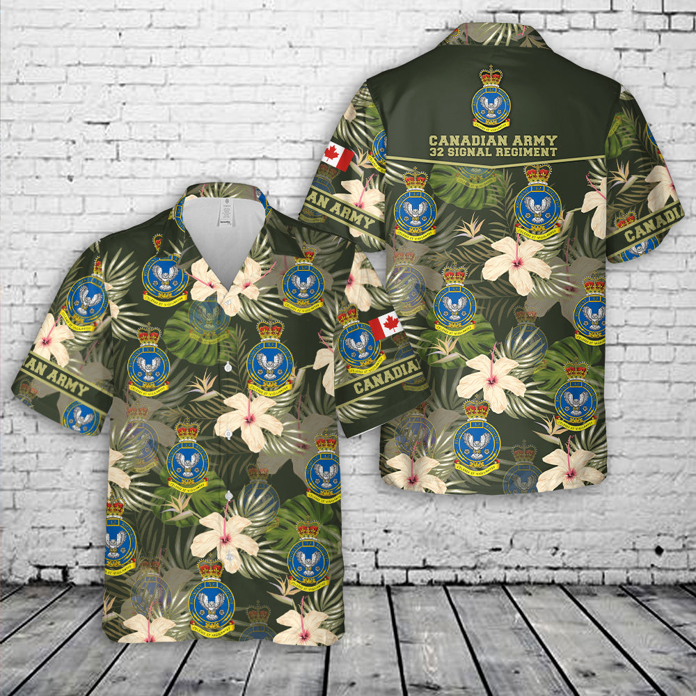 Canadian Army, 32 Signal Regiment Hawaiian Shirt