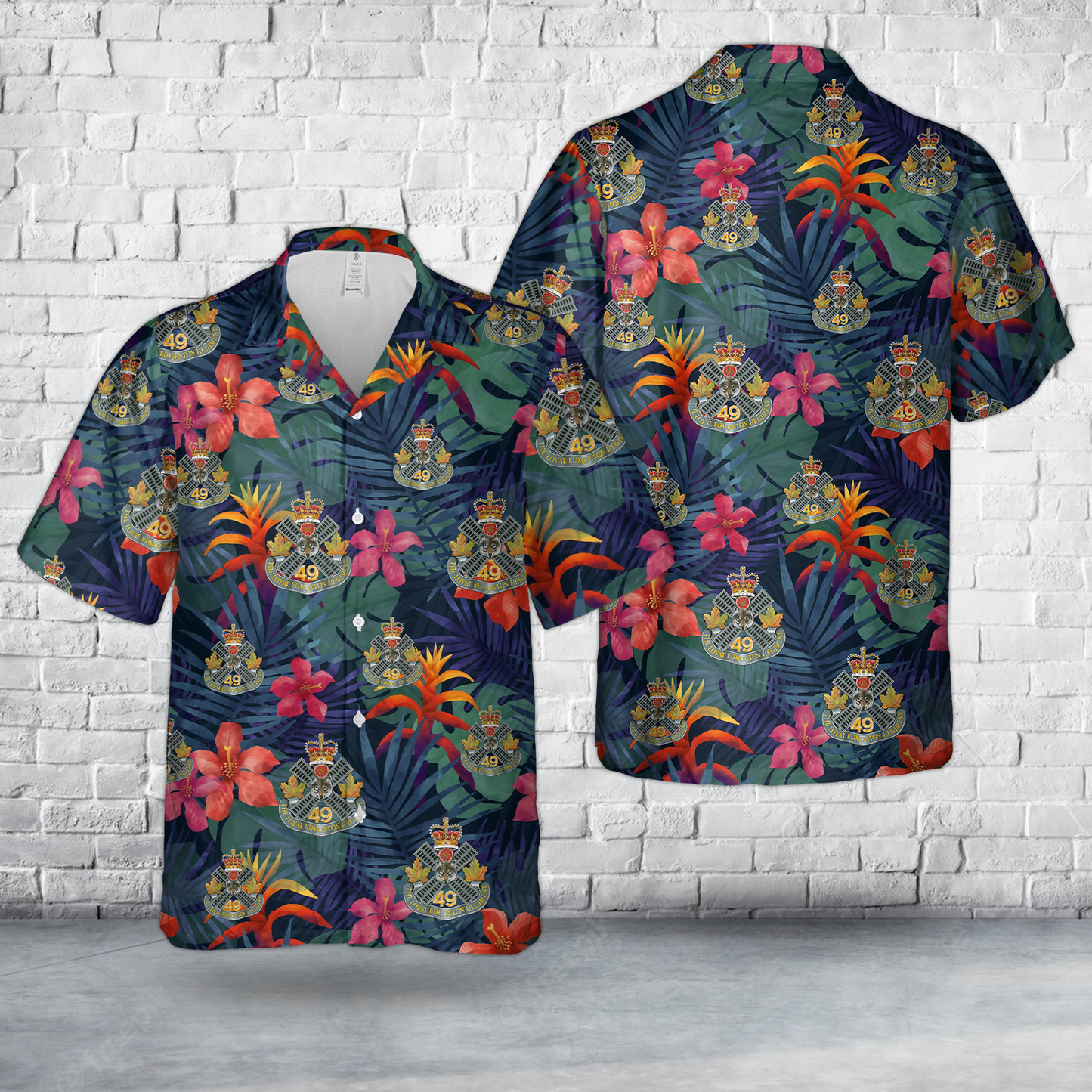 Canadian Army, The Loyal Edmonton Regiment (4th Battalion, Princess Patricia's Canadian Light Infantry) Hawaiian Shirt