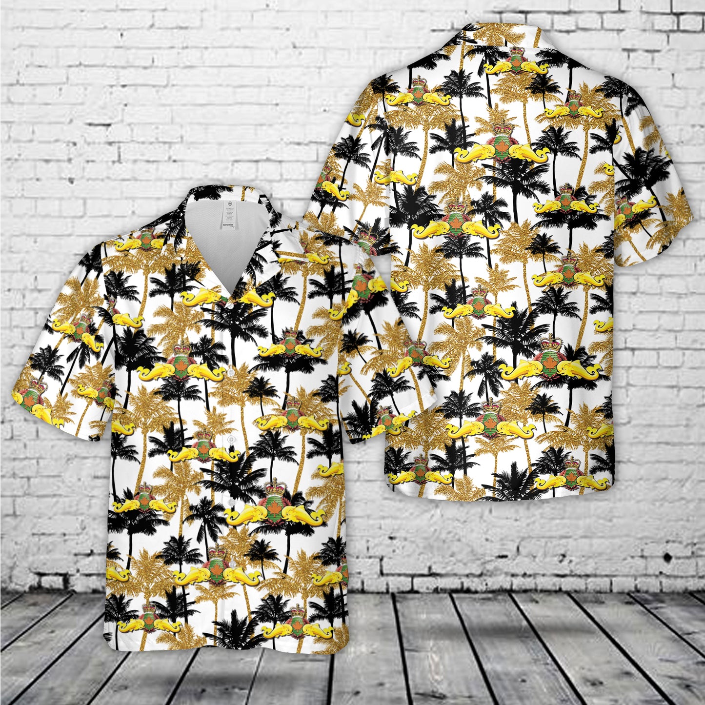Canadian Submariner Badge Dolphins Hawaiian Shirt