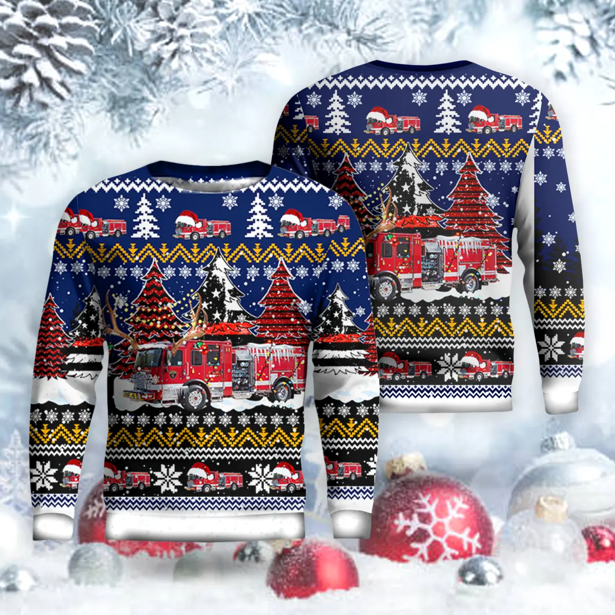 Canton, Ohio, Canton Fire Department Christmas AOP Sweater