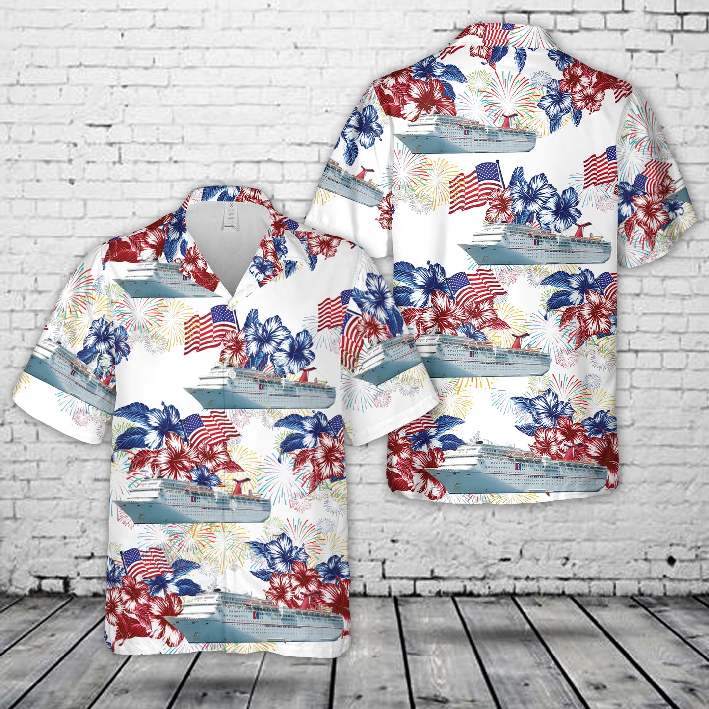 Carnival Cruise Line Carnival Inspiration, 4th Of July Hawaiian Shirt