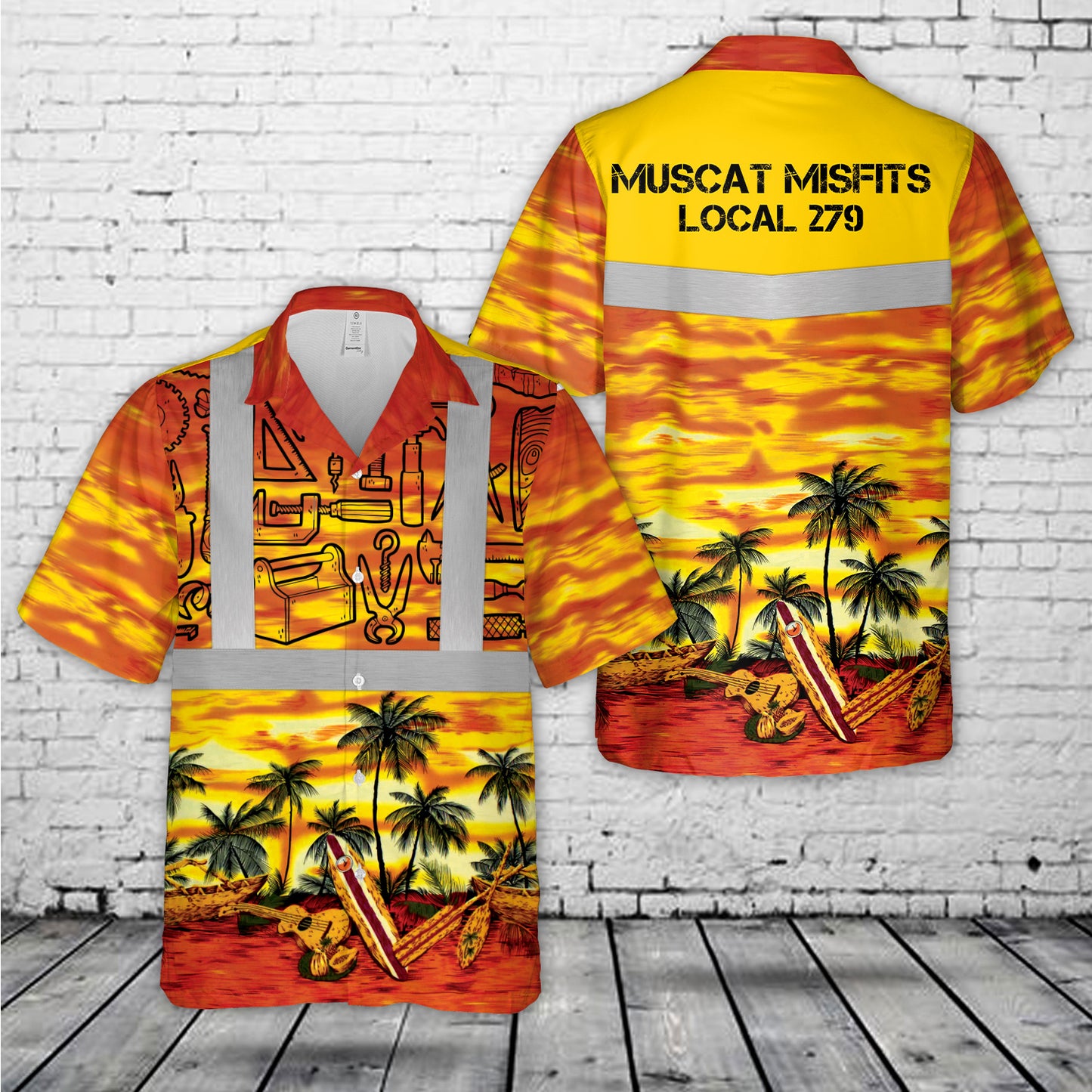 Carpenter Tool Kit Local 279 Hawaiian Shirt