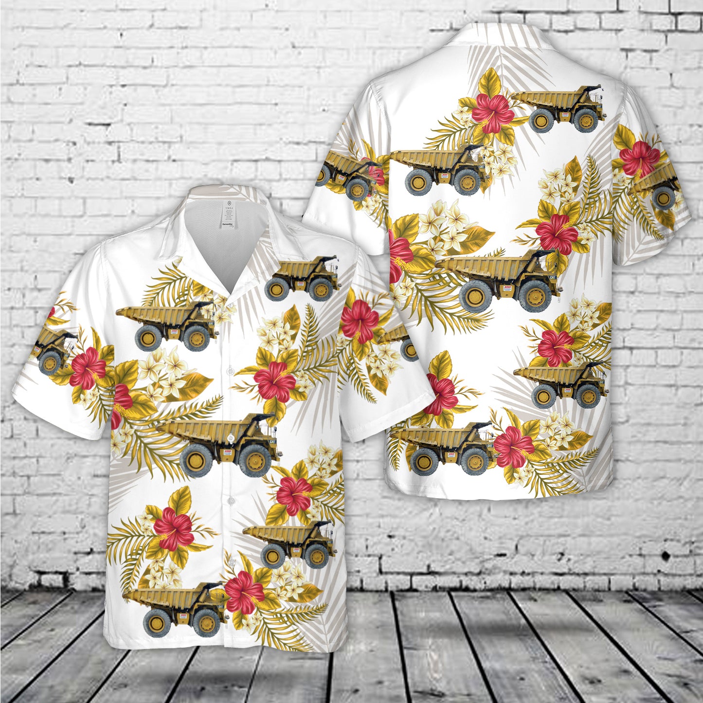 Caterpillar 777 Dump Truck Hawaiian Shirt