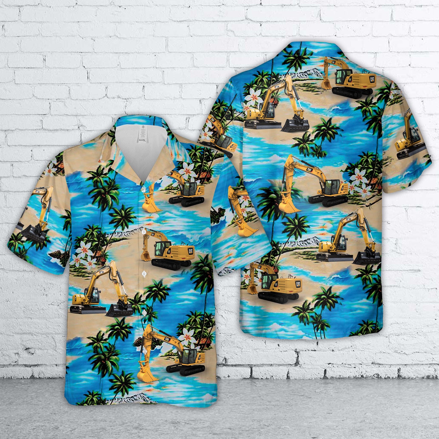 Caterpillar Excavator Hawaiian Shirt
