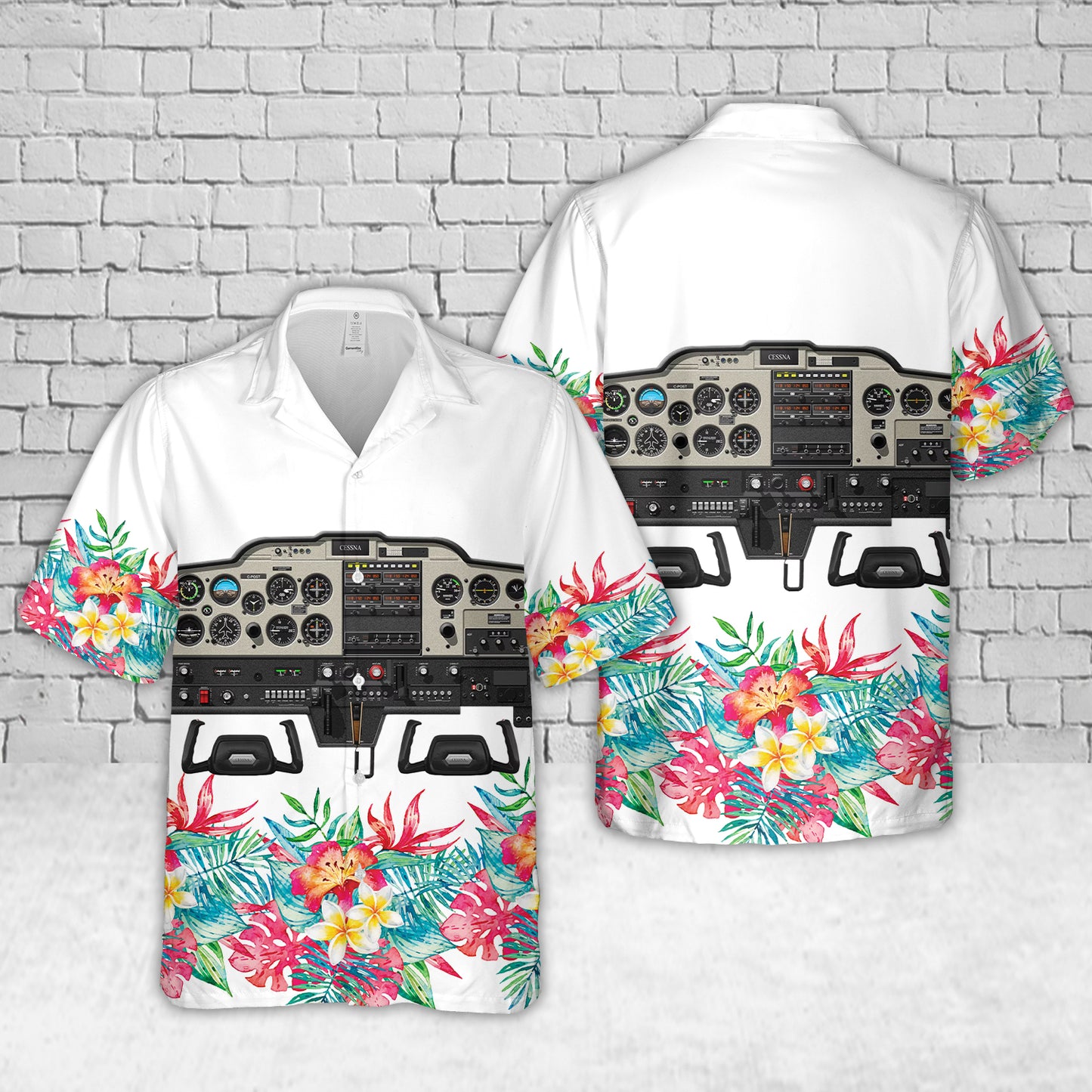 Cessna 152 Cockpit Hawaiian Shirt