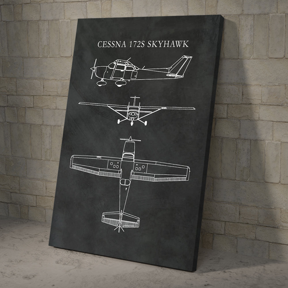 Cessna 172 Skyhawk Vertical Canvas