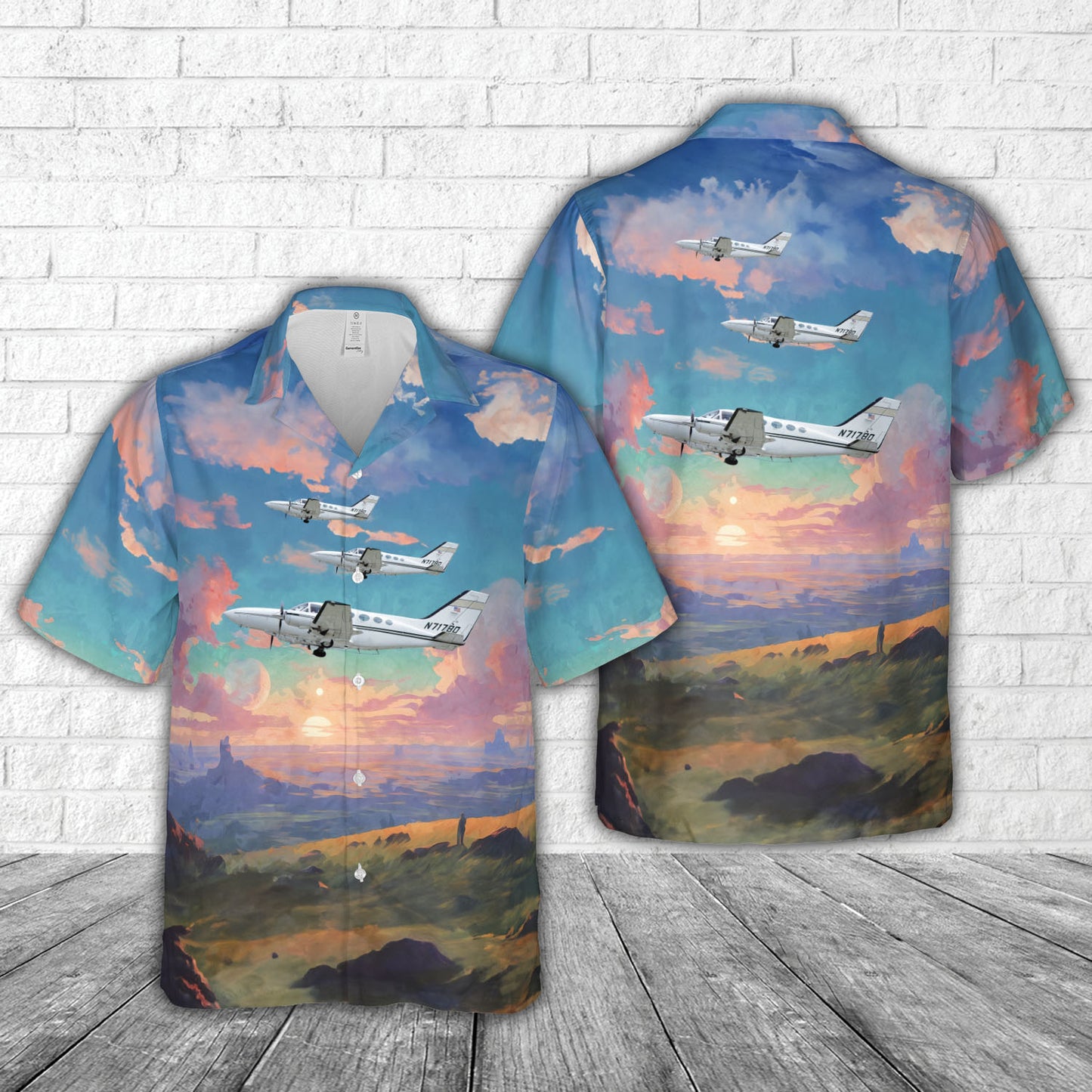 Cessna 414A Chancellor Hawaiian Shirt