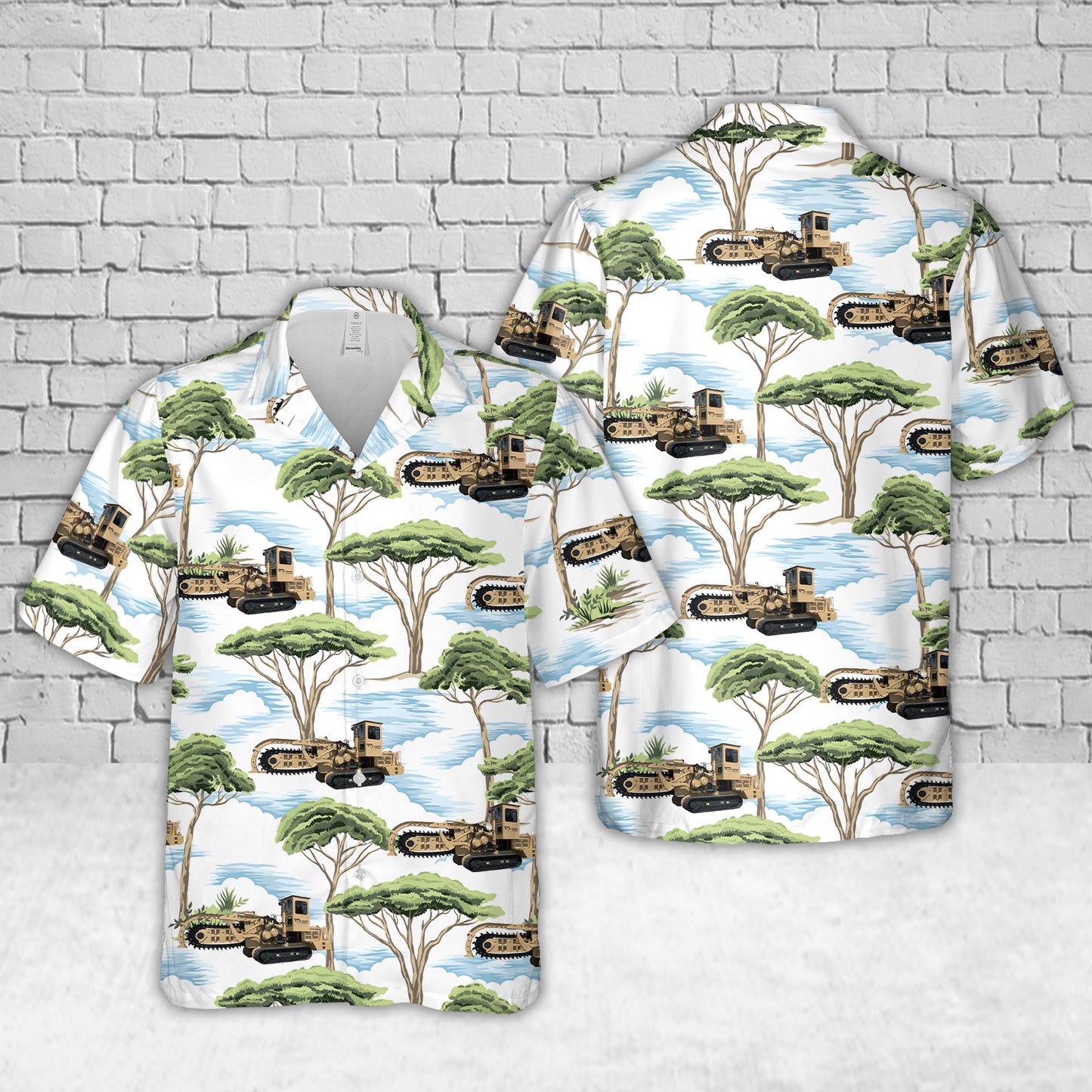 Chain Trencher construction equipment Hawaiian Shirt