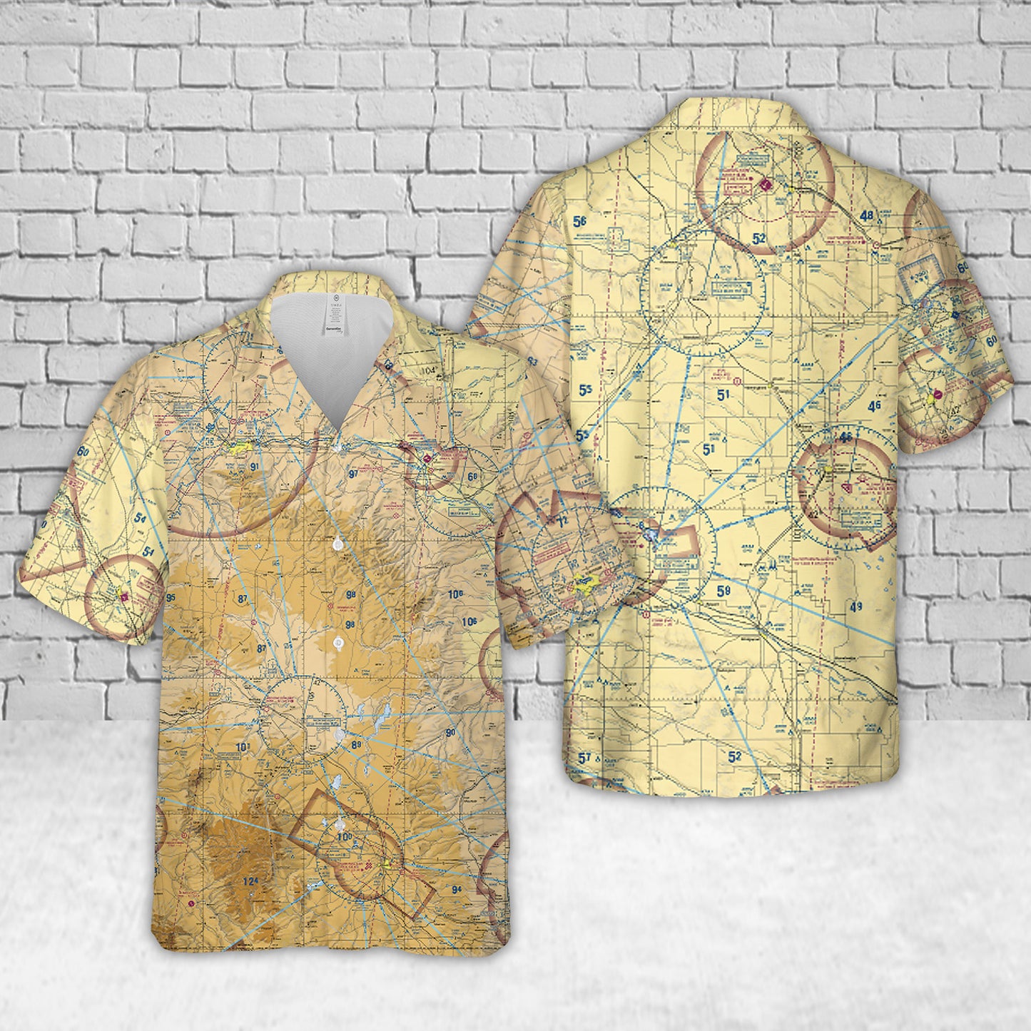 Cheyenne VFR Sectional Chart Hawaiian Shirt