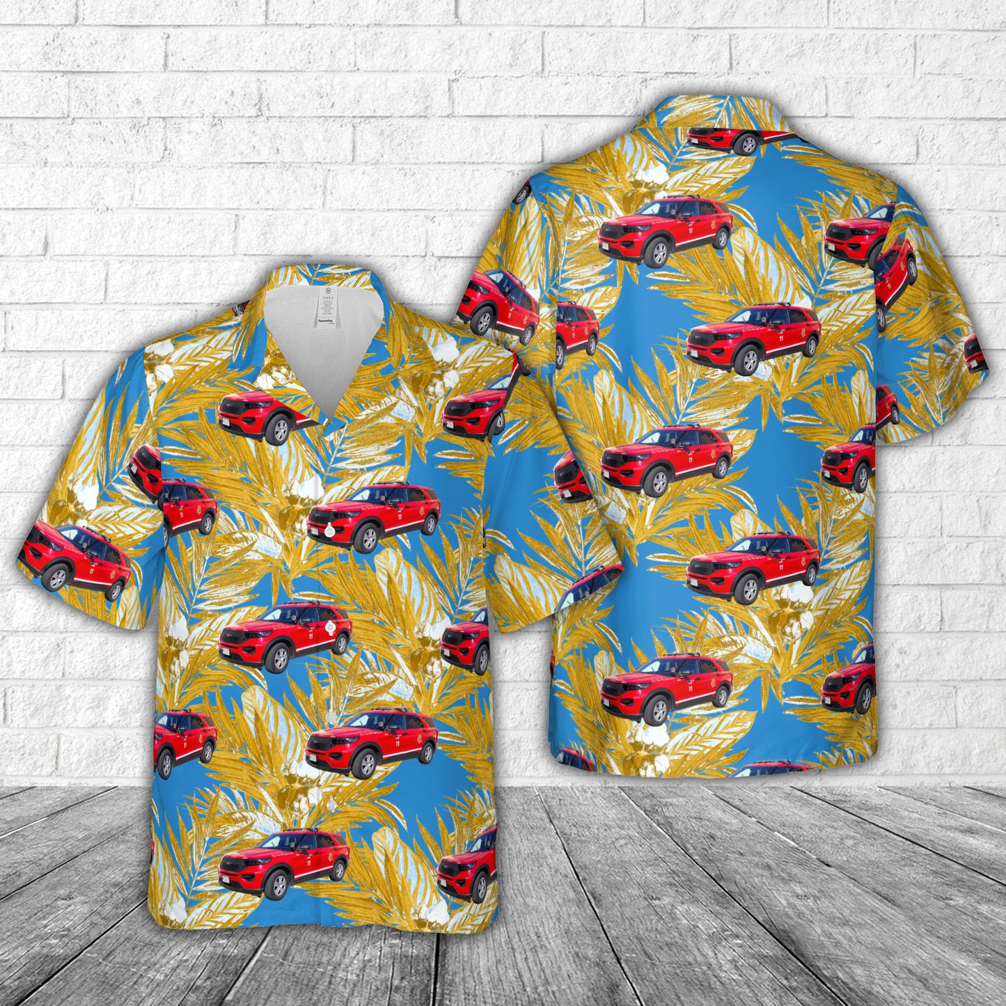 Chicago Fire Dept Battalion 11 2020 Ford Explorer Hawaiian Shirt