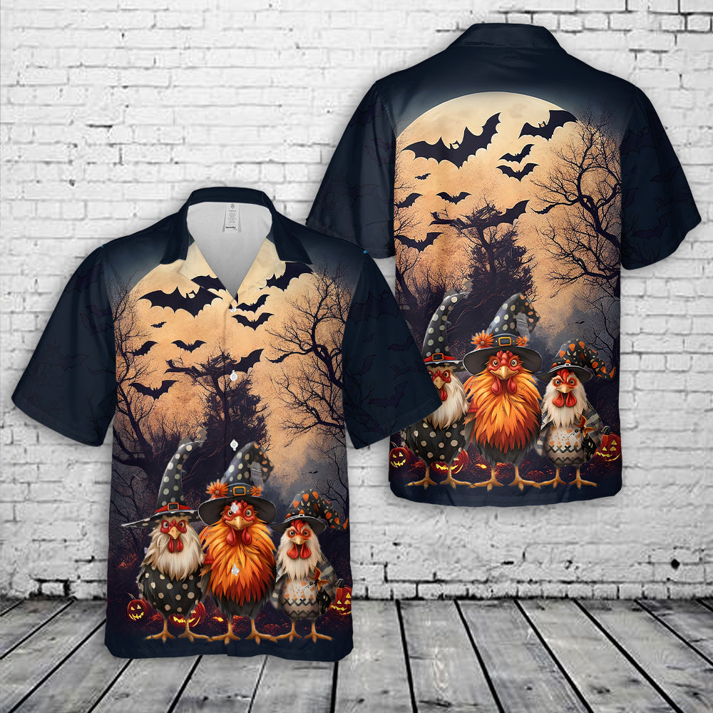 Chicken Halloween Hawaiian Shirt