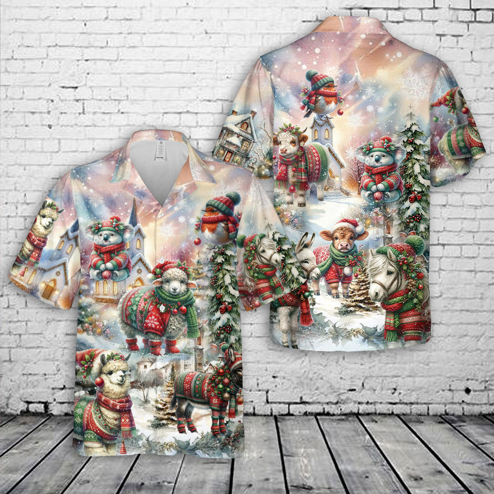 Christmas Animals Christmas Hawaiian Shirt