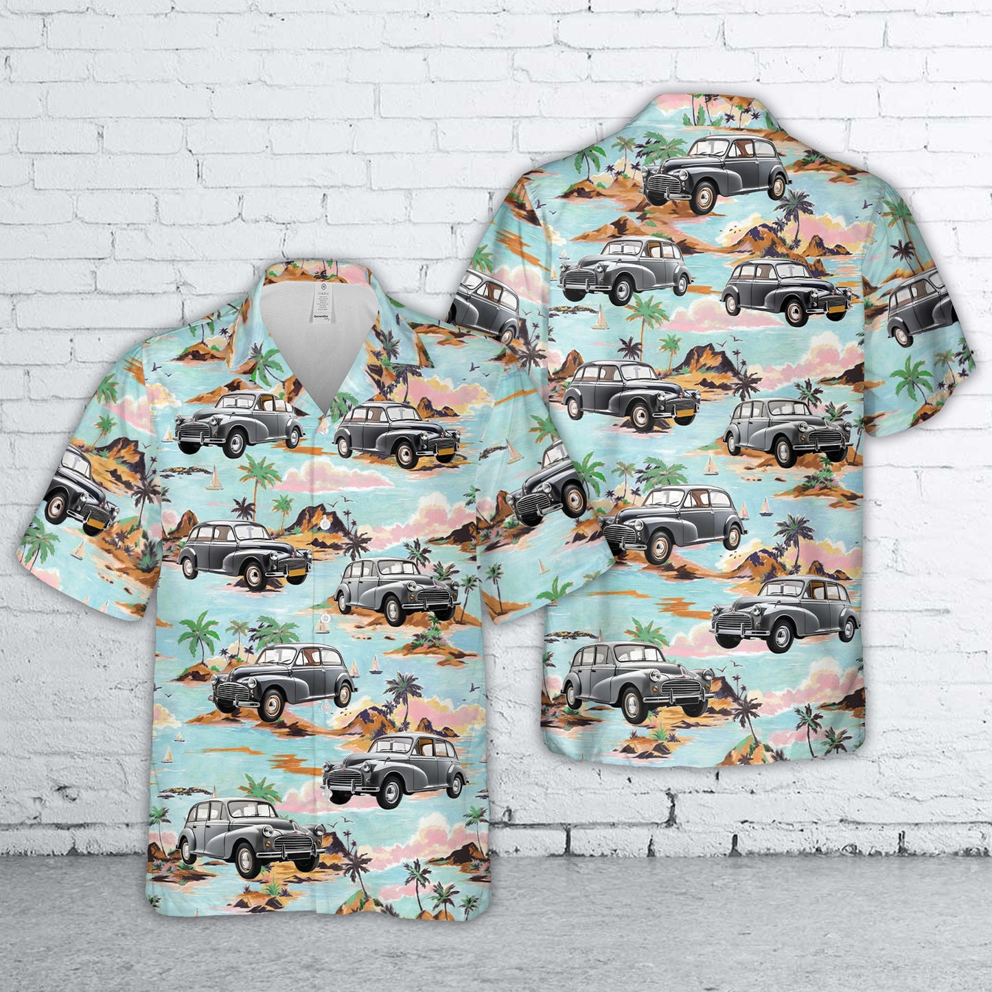 Clarendon Grey Morris Minor Hawaiian Shirt