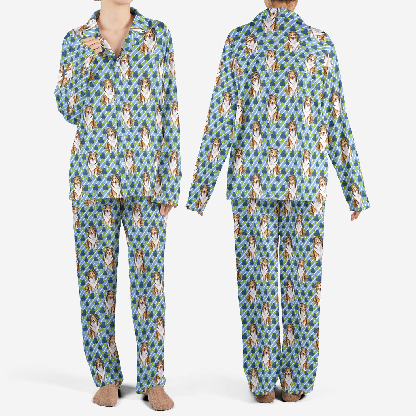Collie Fruit AOP Pajamas Set