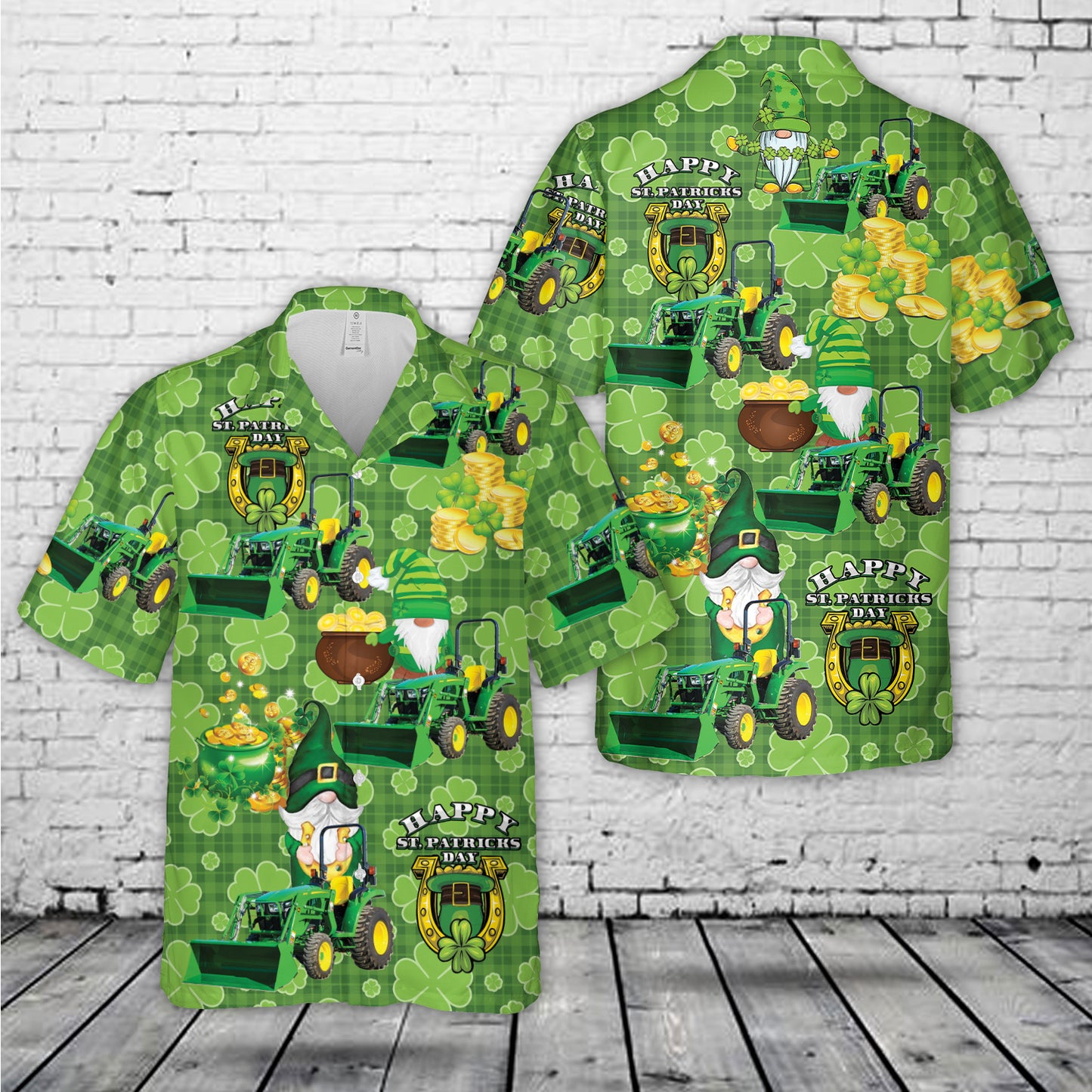 Compact Utility Tractor Hawaiian Shirt