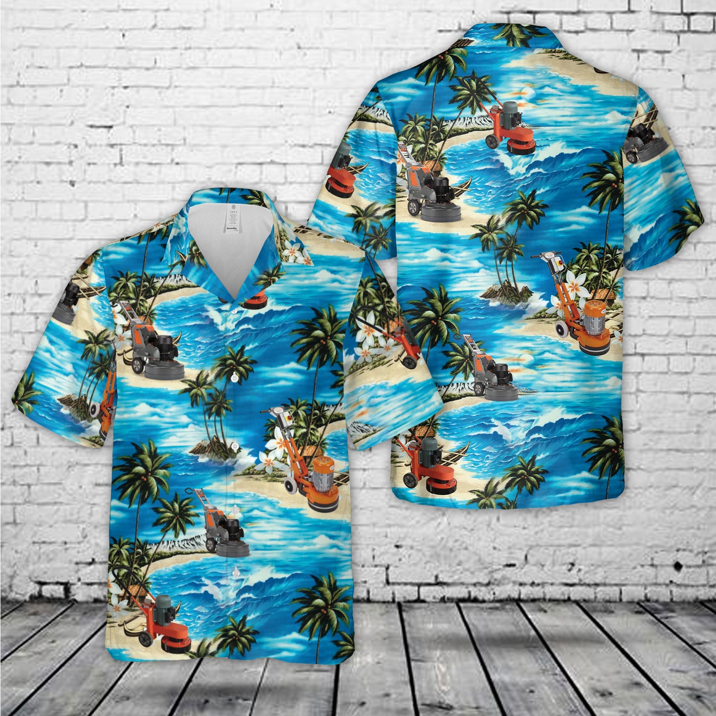 Concrete Grinding Machine Hawaiian Shirt