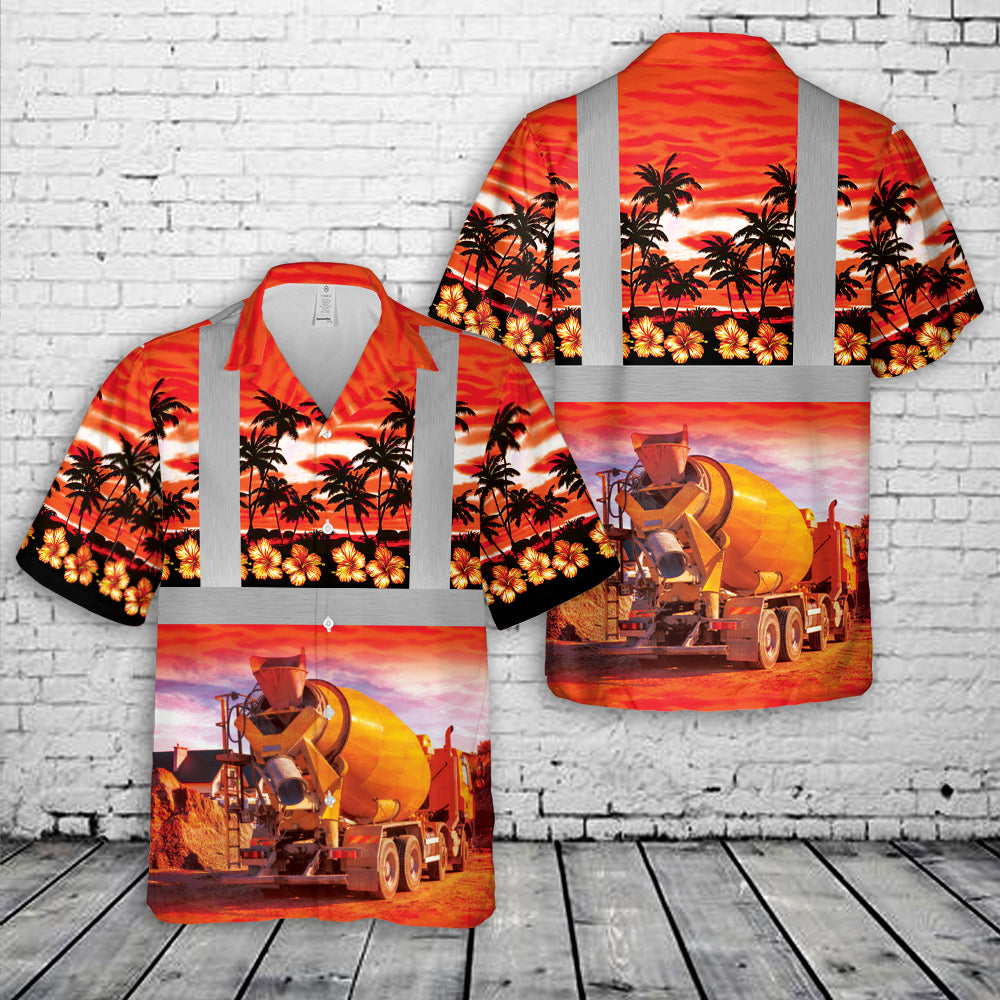 Concrete Mixer Hawaiian Shirt