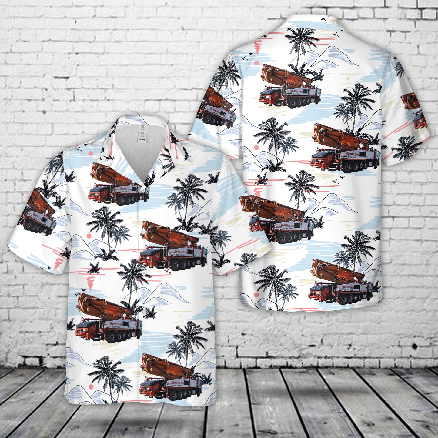 Concrete Pump Truck 3 Hawaiian Shirt