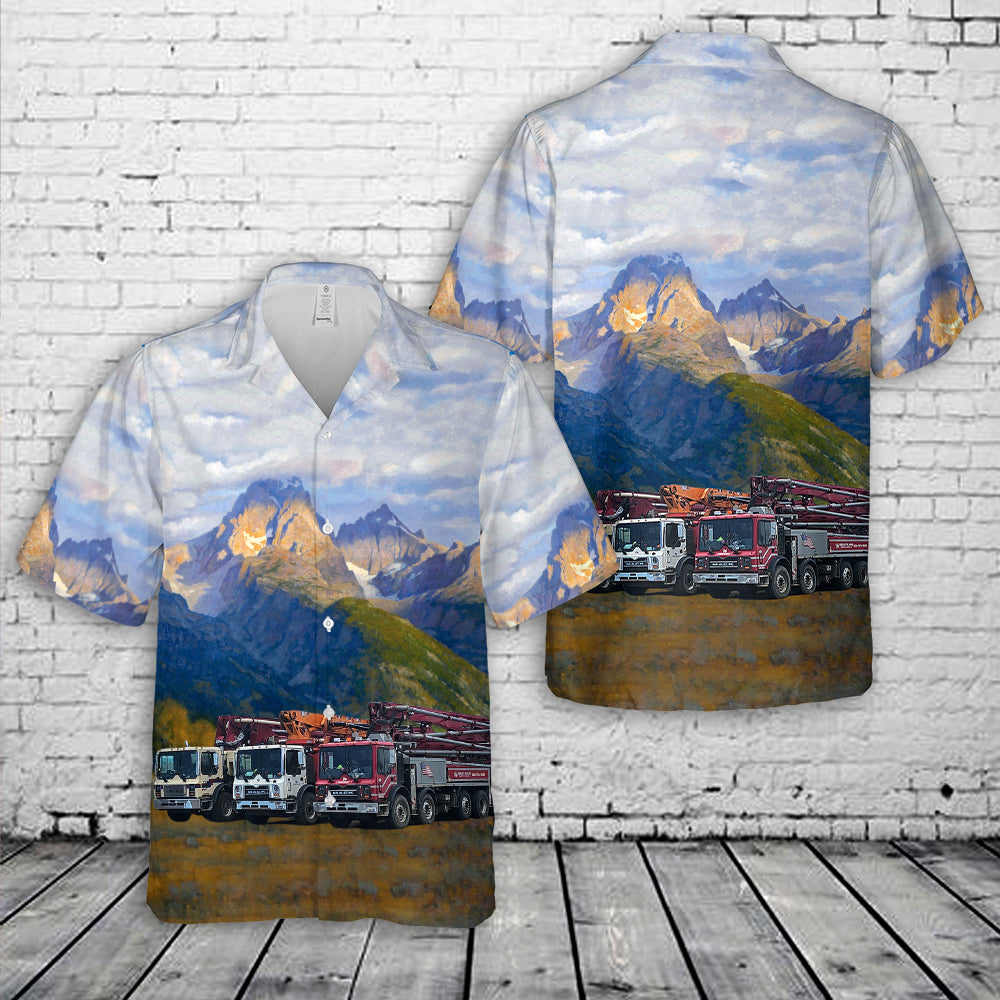 Concrete Pump Truck 5 Hawaiian Shirt