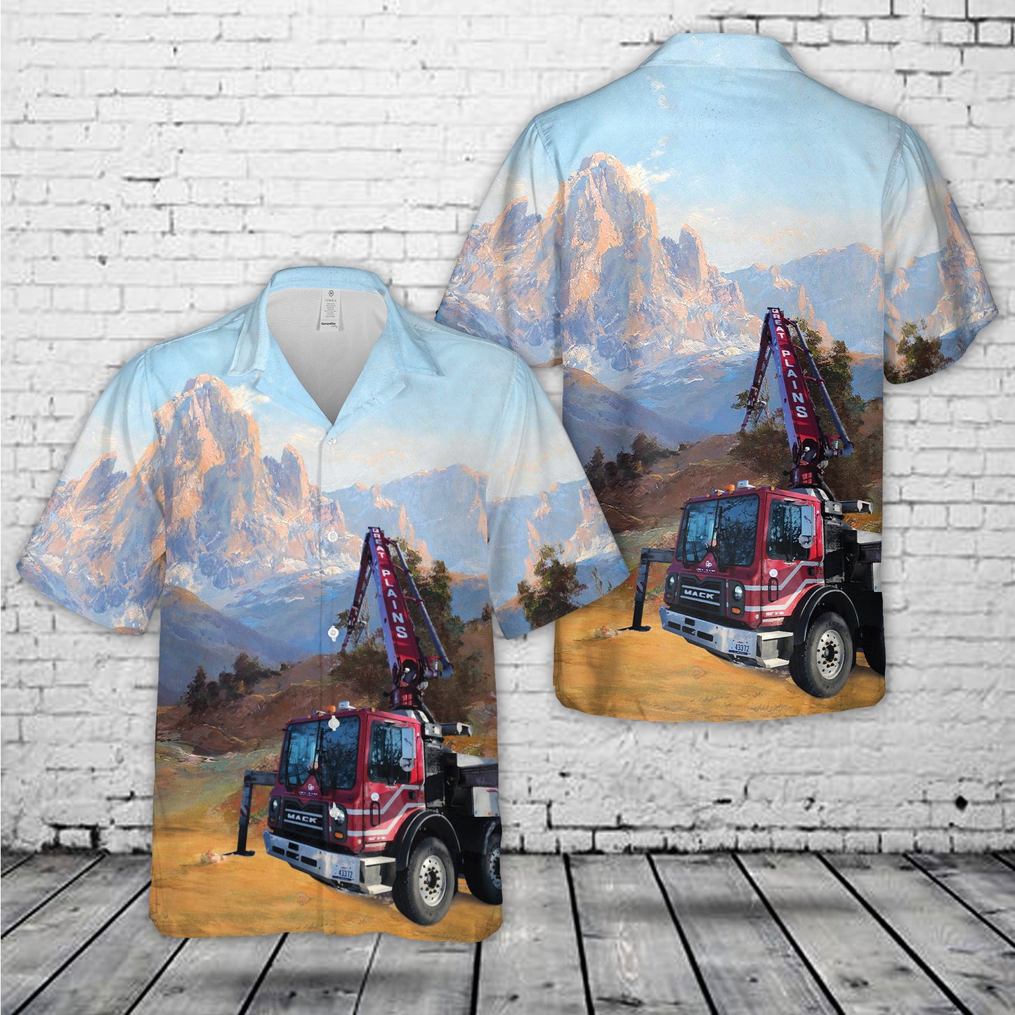 Concrete Pump Truck Hawaiian Shirt