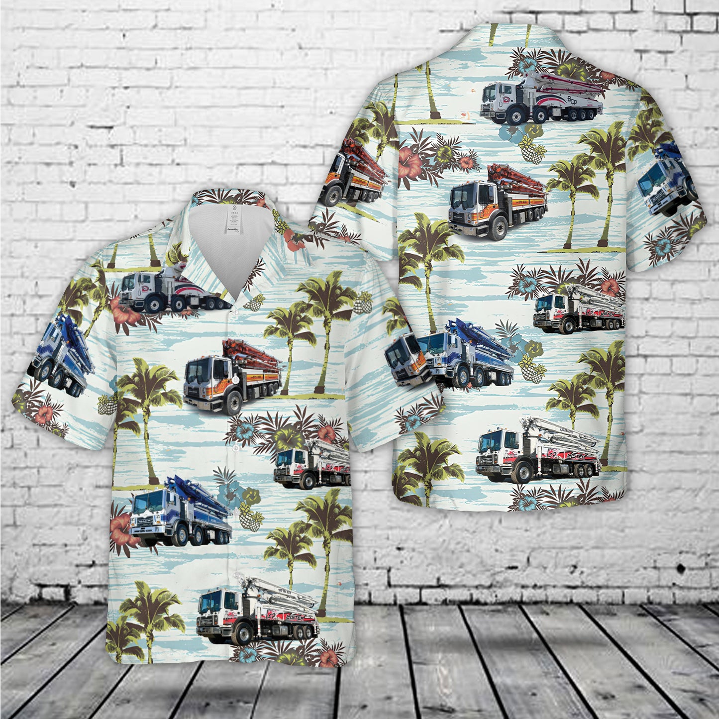 Concrete Pump Truck Hawaiian Shirt