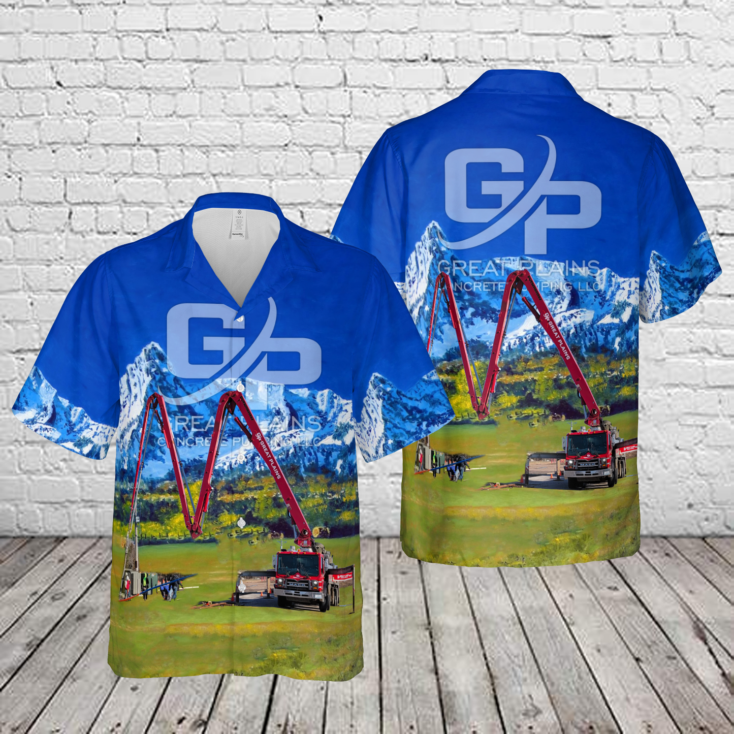 Concrete Pump Truck Hawaiian Shirt