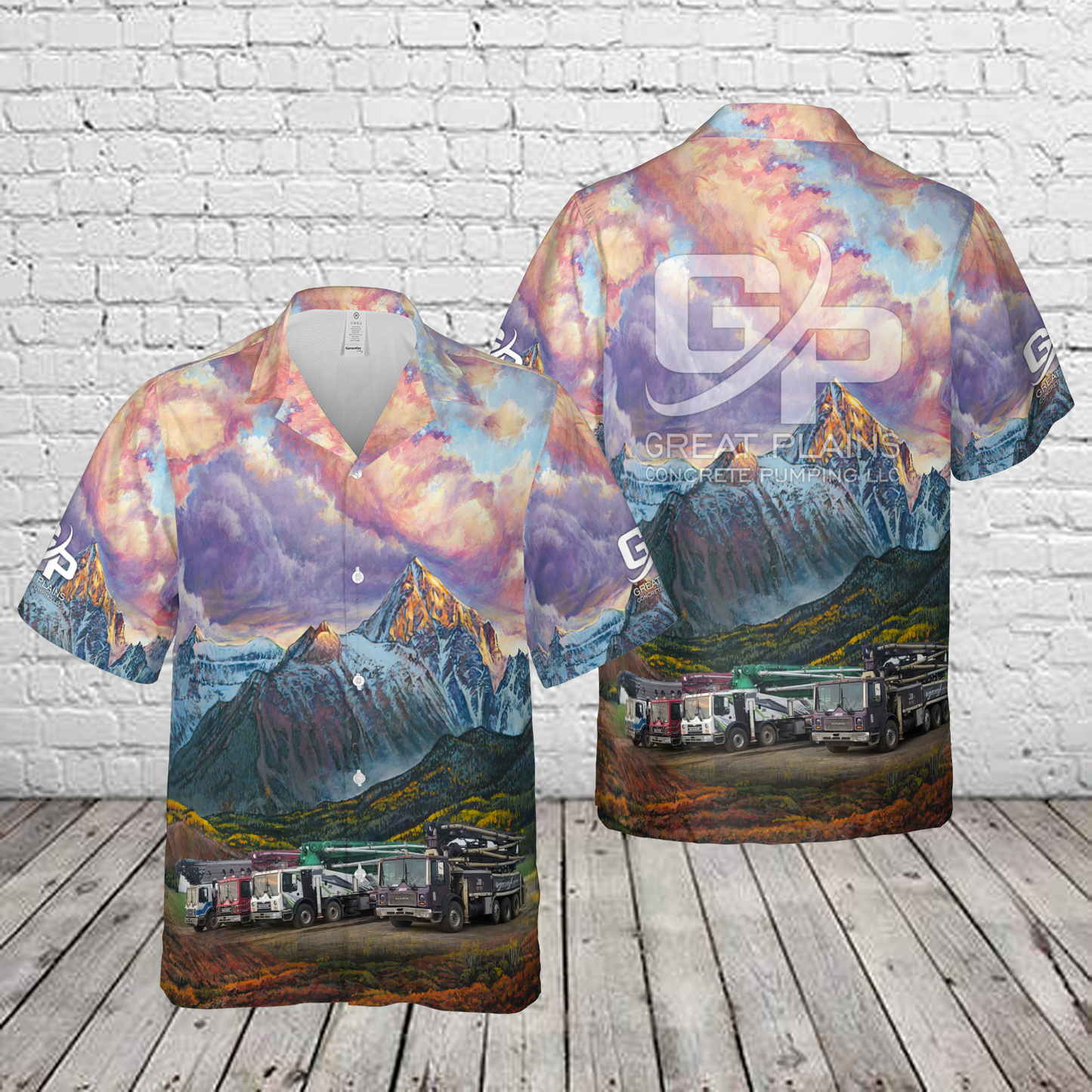 Concrete Pump Truck Hawaiian Shirt